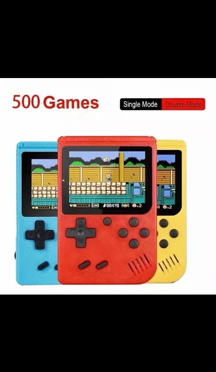 500 Classic Games Retro Handheld Console 3” LCD – TV -super mario– Rechargeable-