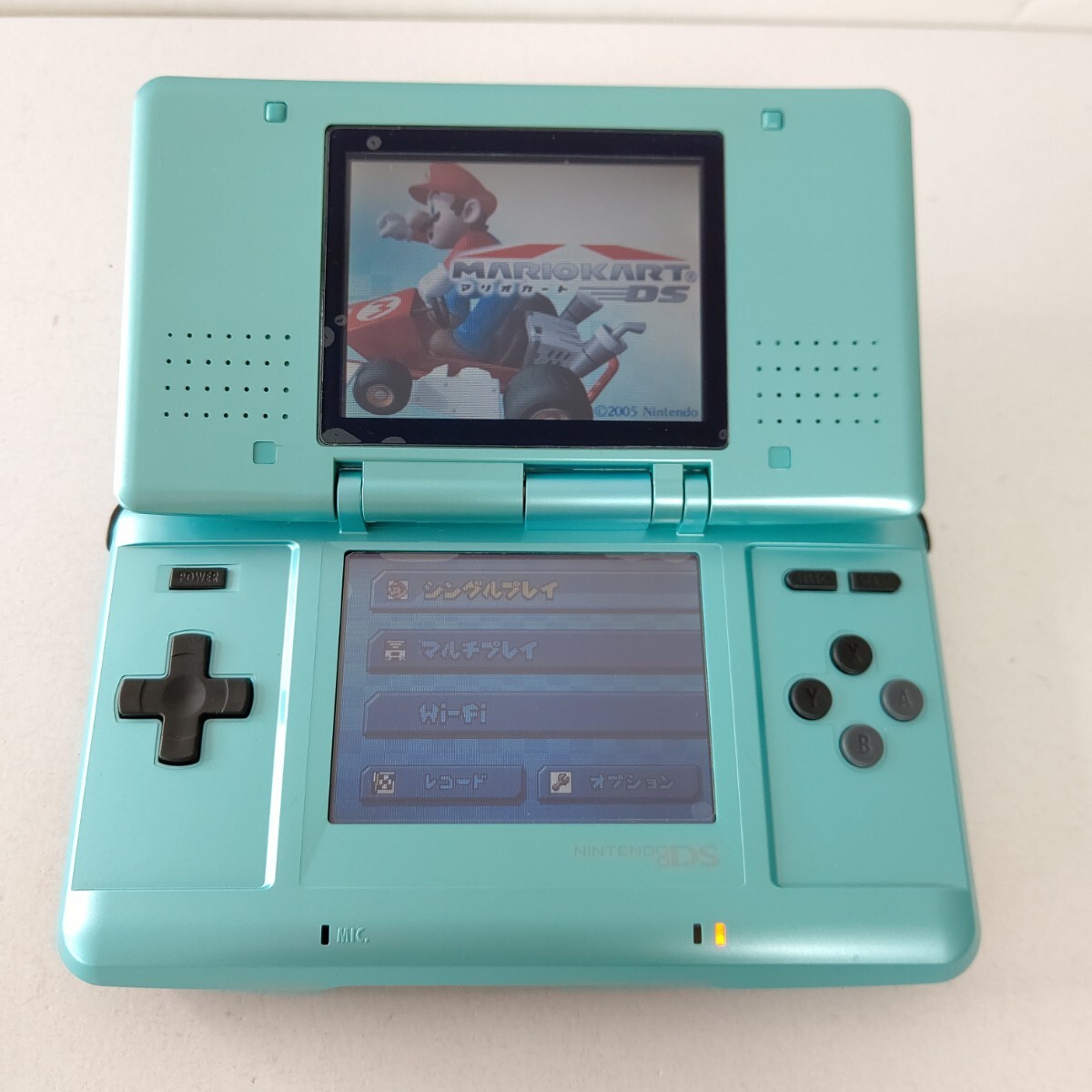 Nintendo DS Turquoise Blue Handheld Console with Charger & Touch Pen