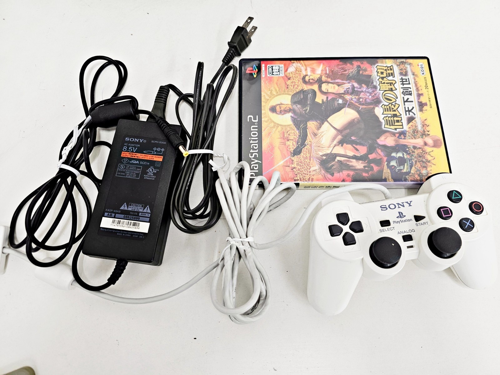 Sony Playstation 2 Slim White SCPH-70000 Console Set 184 Japan