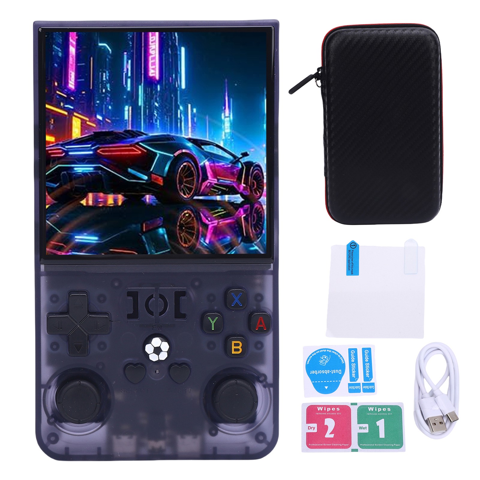 Handheld Game Console For System Translucent Grey 4 Inch 720×720 Scre BHOK
