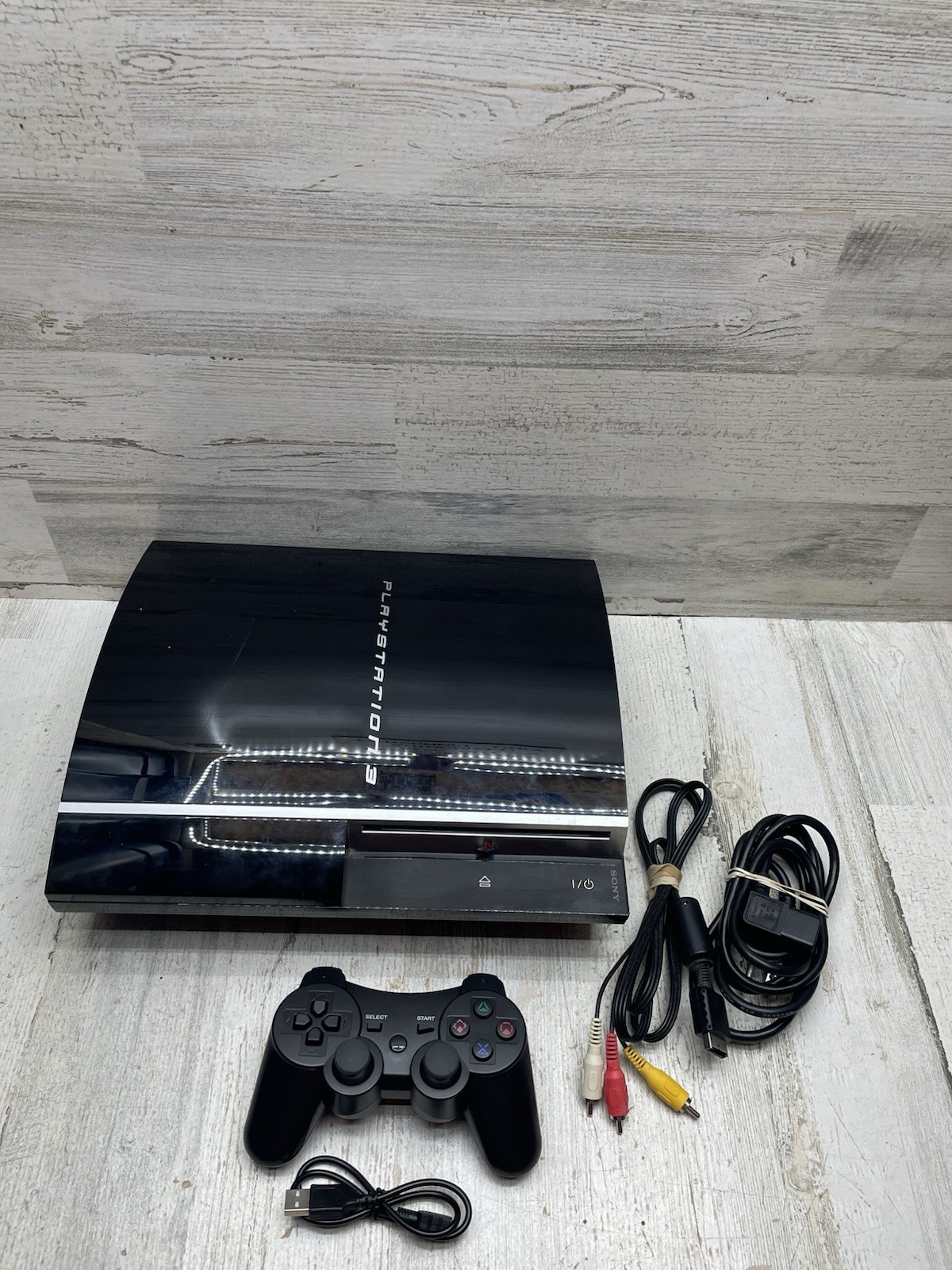 Sony PlayStation 3 PS3 80GB CECHK01 Black Console Bundle “Fat” model Tested