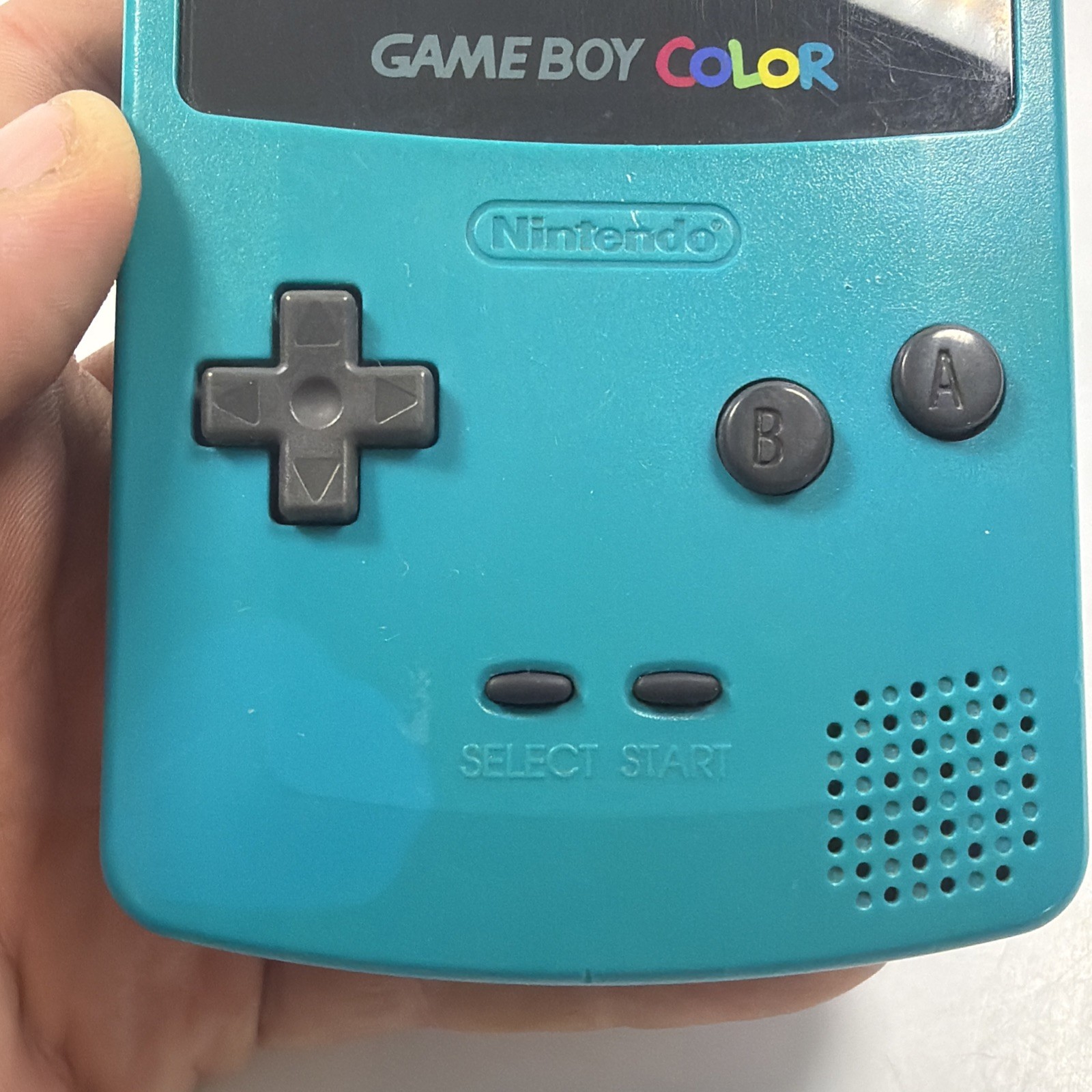 Nintendo Game Boy Color Handheld Console CGB-001 Teal Pac-Man & Bonus Game Works