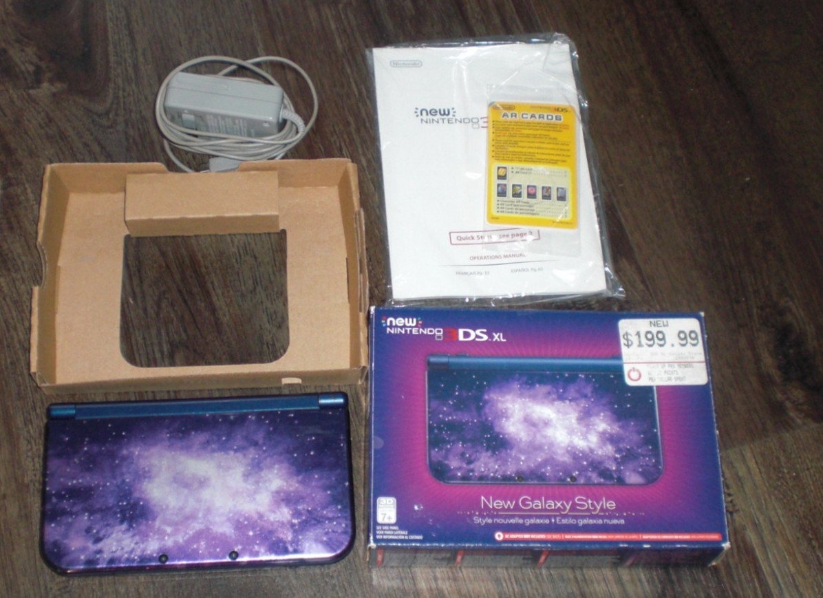 Nintendo New 3DS XL Galaxy Purple Console System 3DS DS 2DS COMPLETE CIB In Box