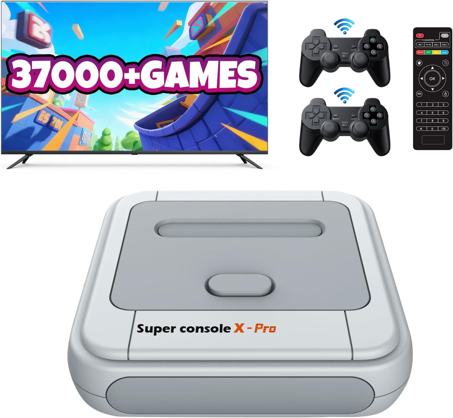 Super Console X Pro,Retro Video Game Console with 37,000+ Games, Emulator Consol