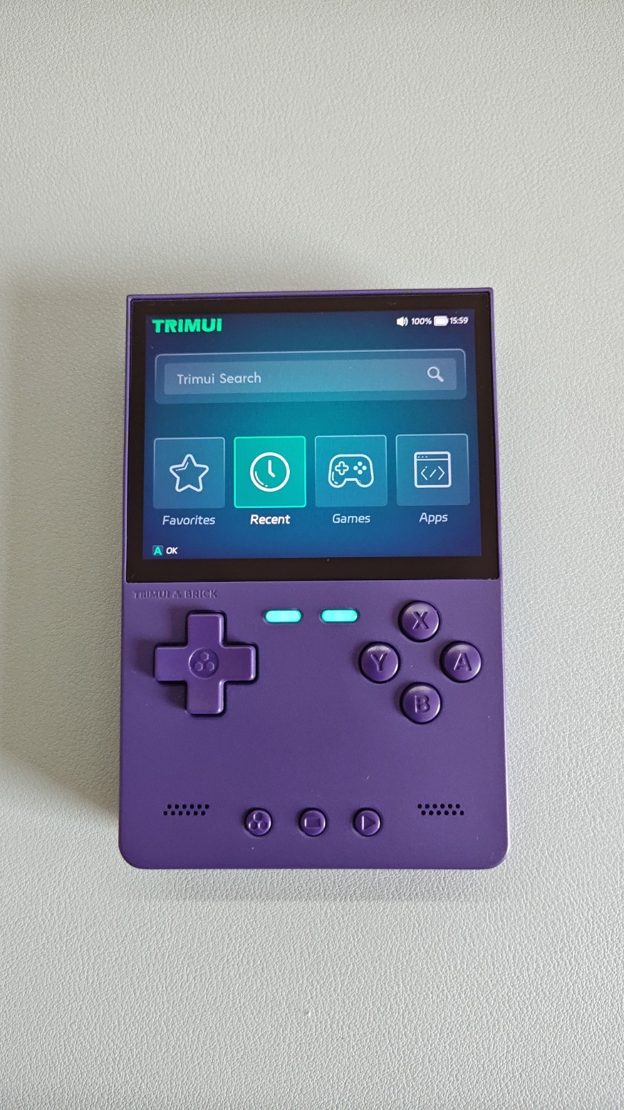 TrimUI Brick, Purple Model, 64gb SD Card, w/ Box, Manual & Cable