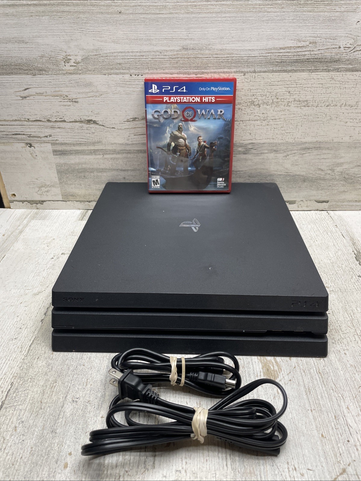 Sony PlayStation 4 Pro PS4 1TB Black Console w/ God of War (TESTED WORKS)