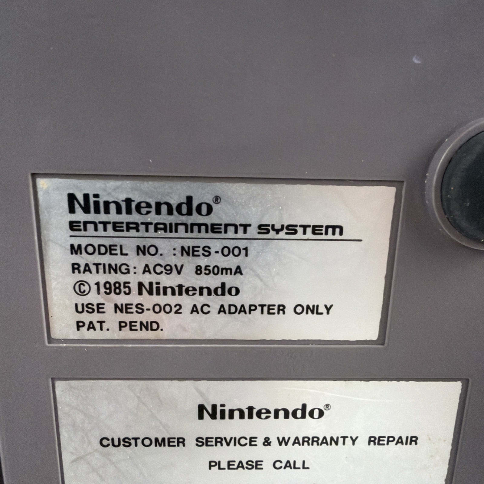 Nintendo Entertainment System NES-001 Console Only Tested Works READ
