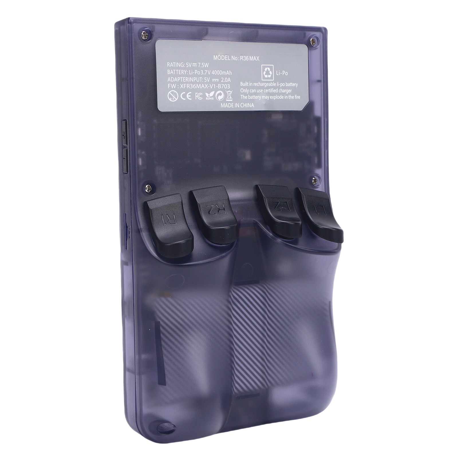 Portable Handheld Video Game Console Translucent Grey 4 Inch Screen 4000mAh