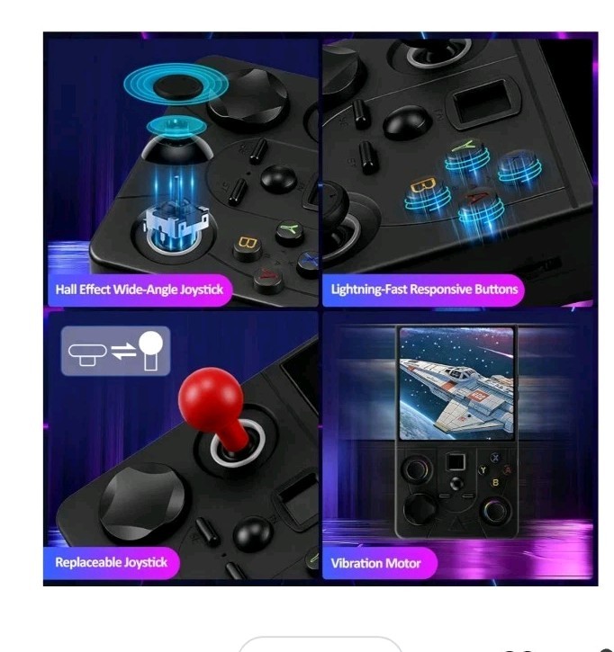 DC40V Retro Handheld Console 4″ IPS Linux 64GB 20000 Games WiFi Open Source