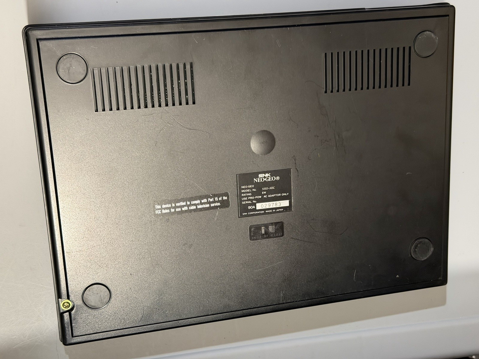 Neo Geo AES US Gold System Console SNK Please Read Low Serial