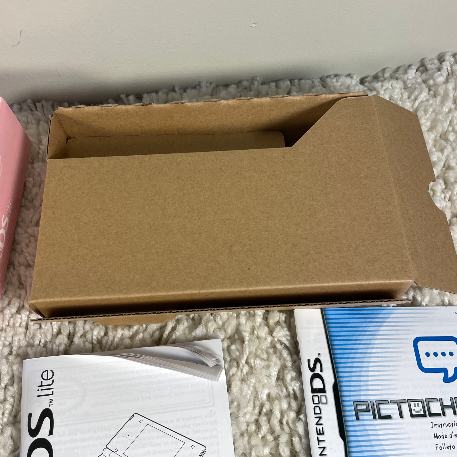 Nintendo DS Lite Coral Rose Pink Handheld System USG-001 Complete In Box CIB
