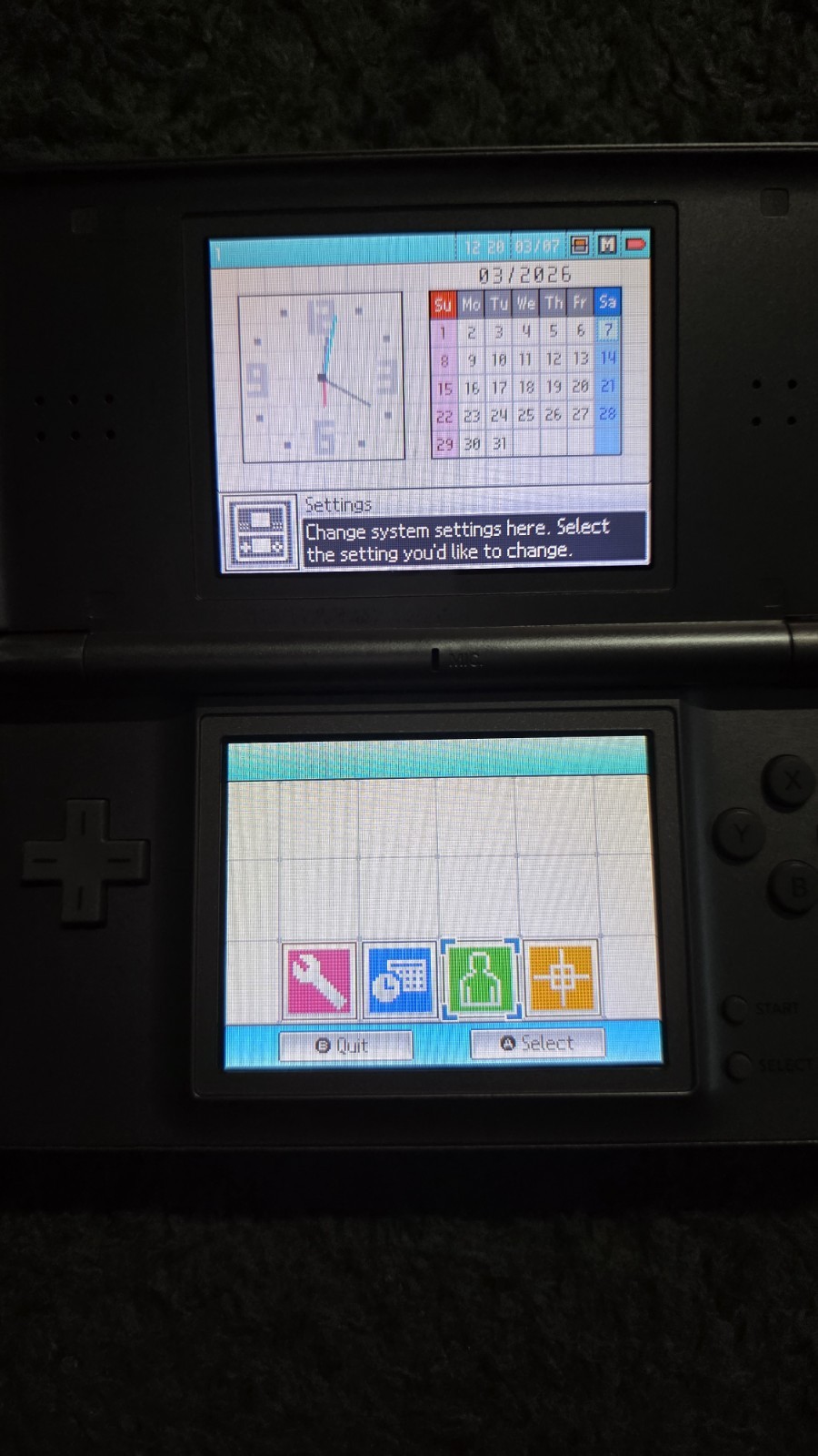 Nintendo DS Lite Black Handheld Console with Headphone Jack, Dual Screen