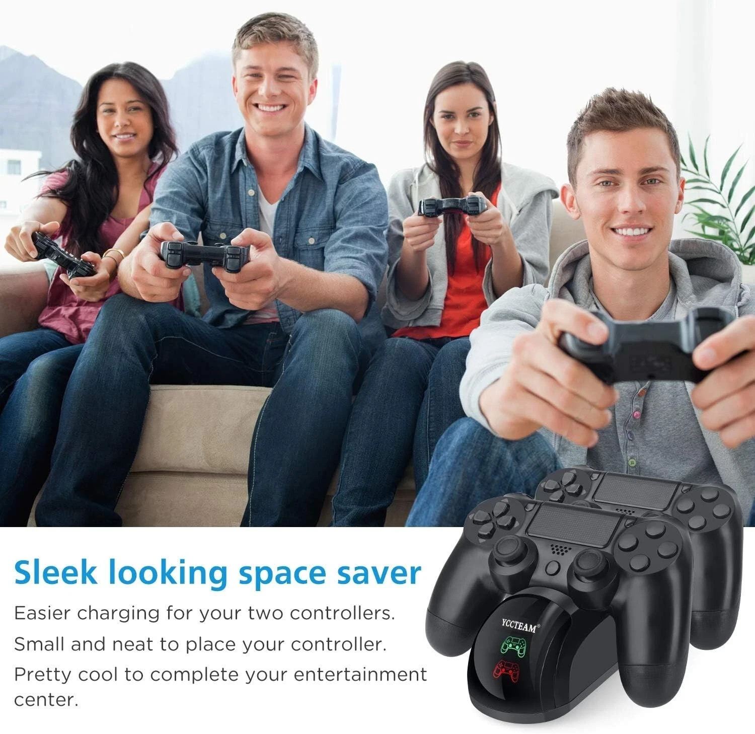 PS4 Controller Charger Charging Station USB Playstation4 /PS4/PS4 Slim/PS4 Pro