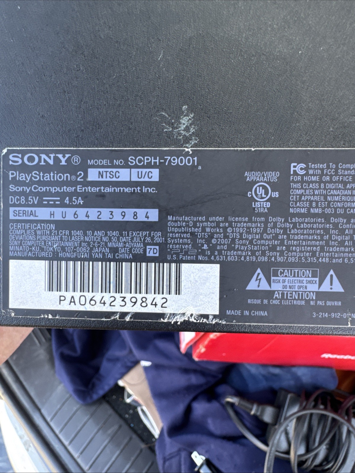 Sony PlayStation 2 – Slim – SCPH-79001 +3 Controllers 3 Games Power Cable