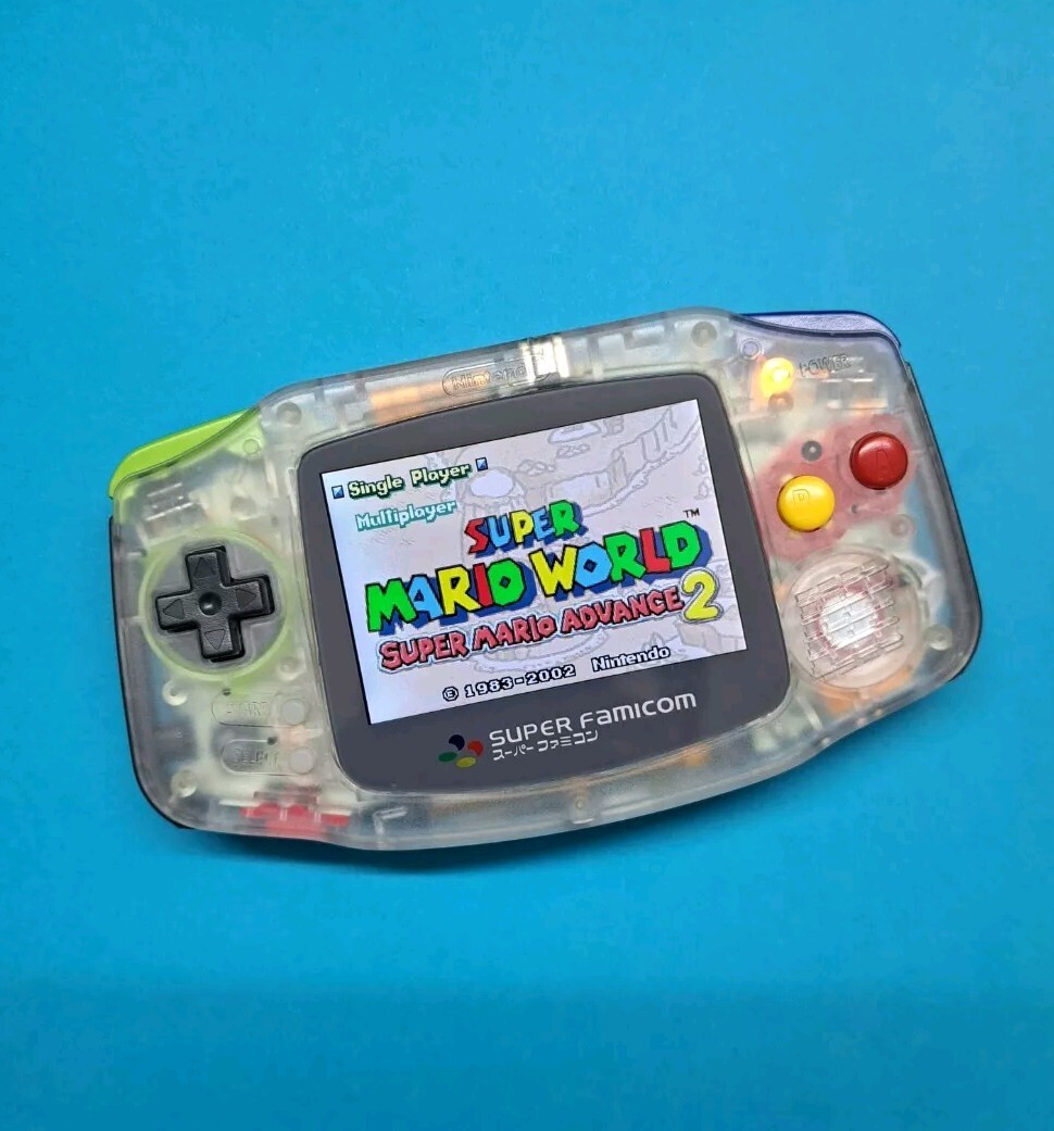 Gameboy Adcance AGB 001 IPS screen, Type C Rechargeable, AMP, And Games