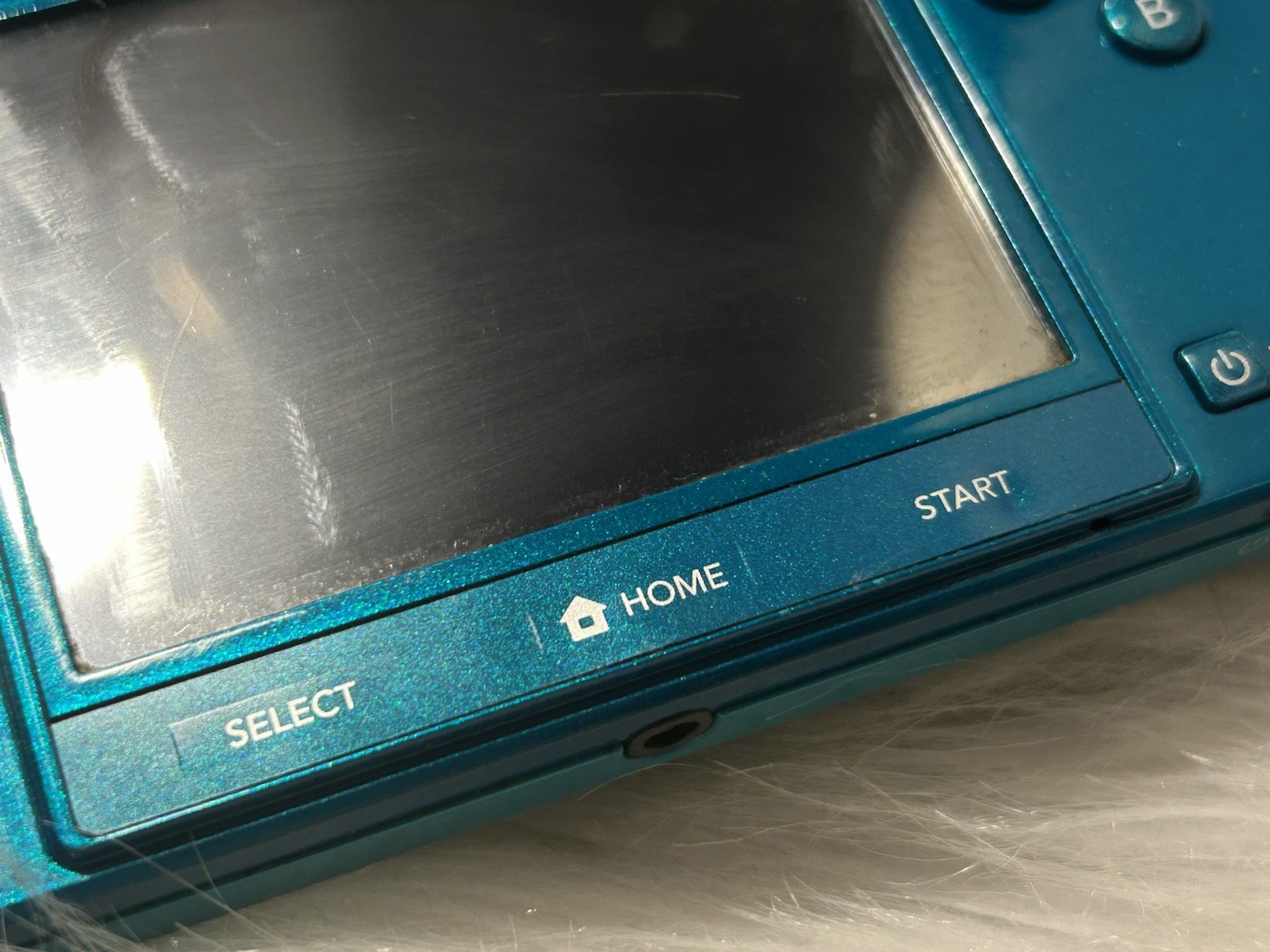READ Nintendo US 3DS Aqua Blue For Parts/Repair Powers On