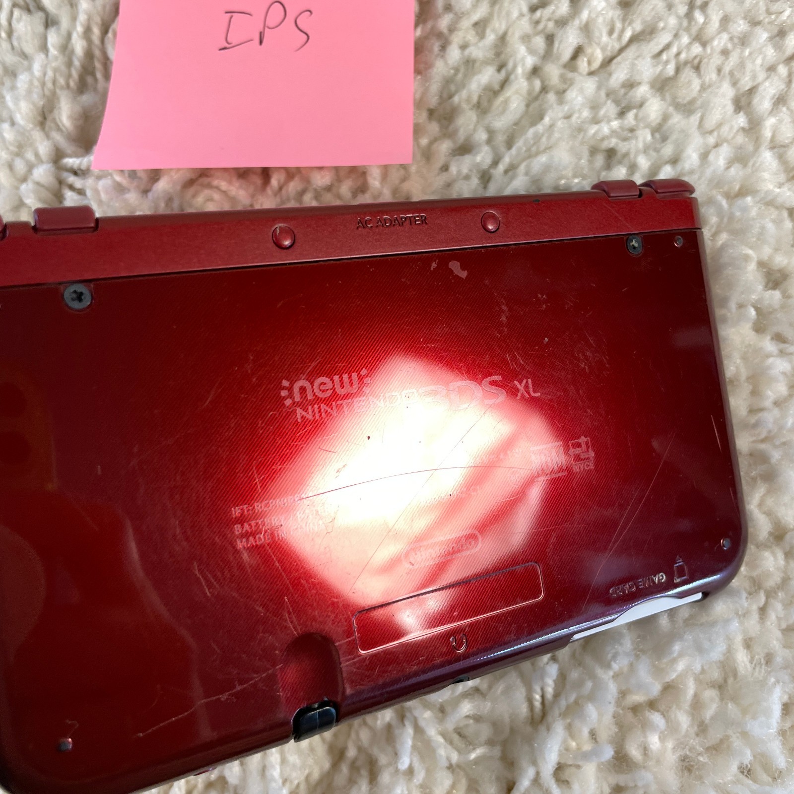 Nintendo “New” 3DS XL Metallic Red Handheld Console System RED-001 Top IPS Works