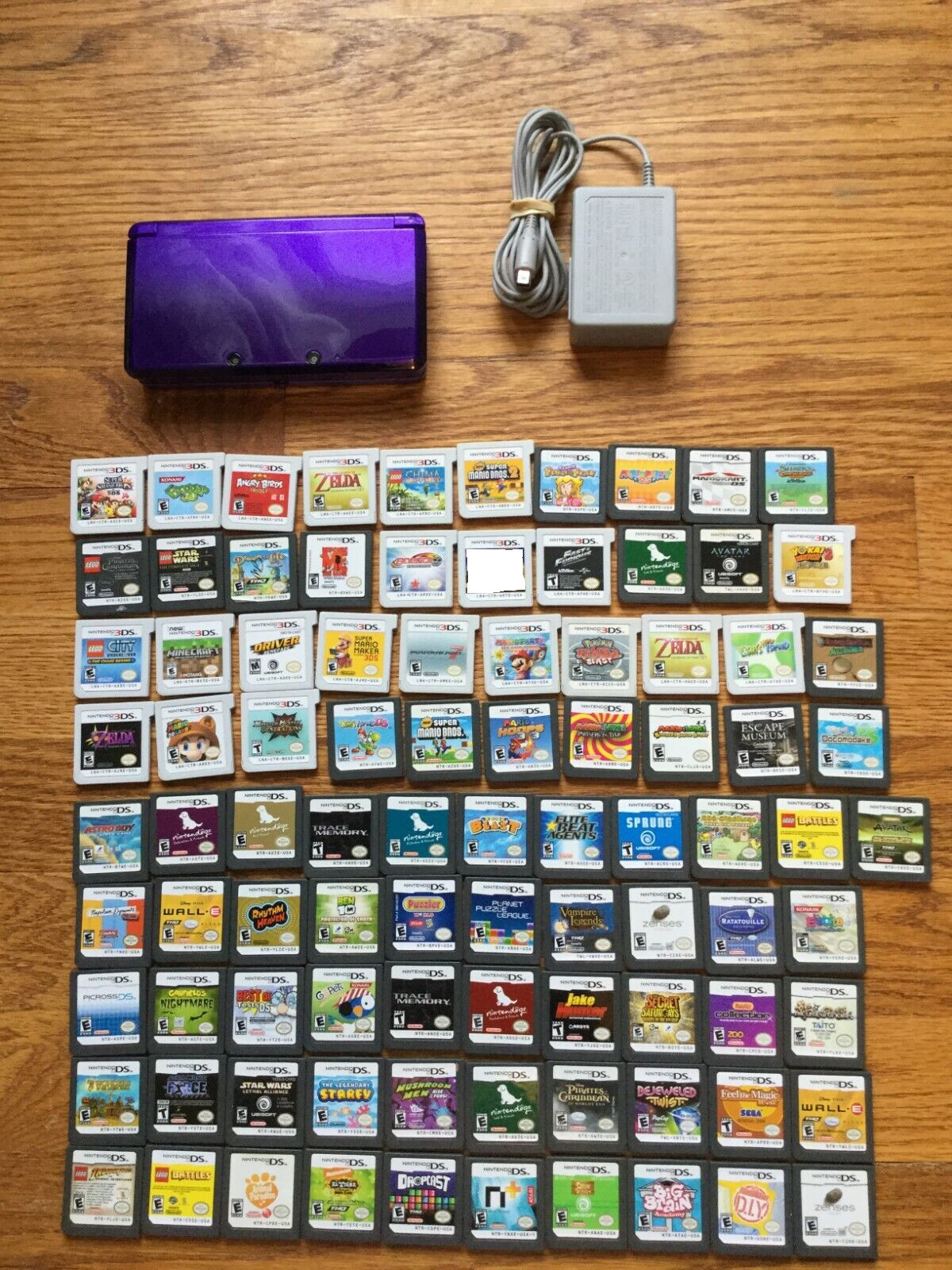 Nintendo 3DS Midnight Purple Handheld System + CHOOSE 1 GAME bundle console