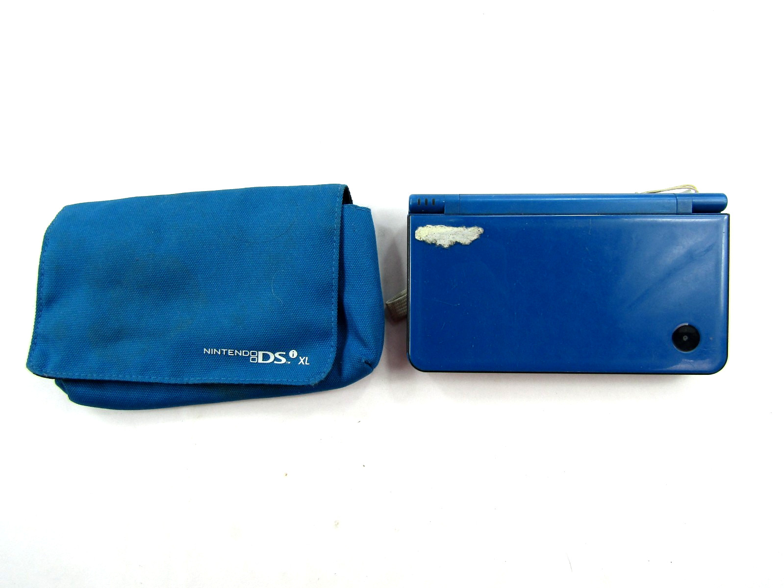 Nintendo DSI XL Console Blue W/ Mario Stylus & Case No Charger Working Powers On