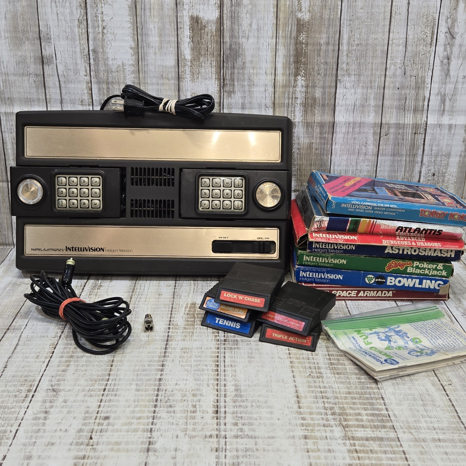 Intellivision Game Console – w/ 11 Games – Mattel 1979