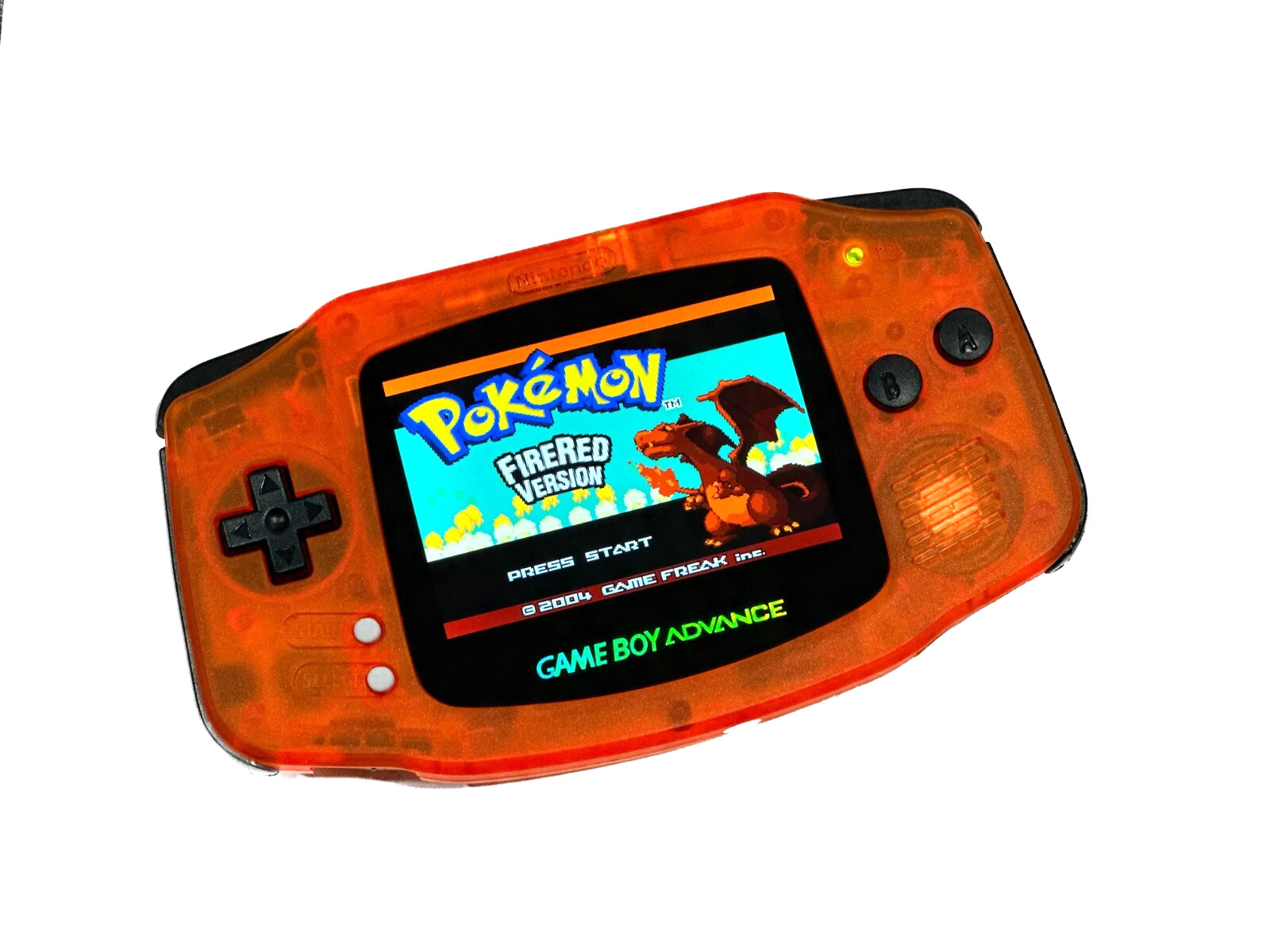 Nintendo Game Boy Advance GBA Orange System 101 Bright Backlit V5 IPS LCD BUTTON