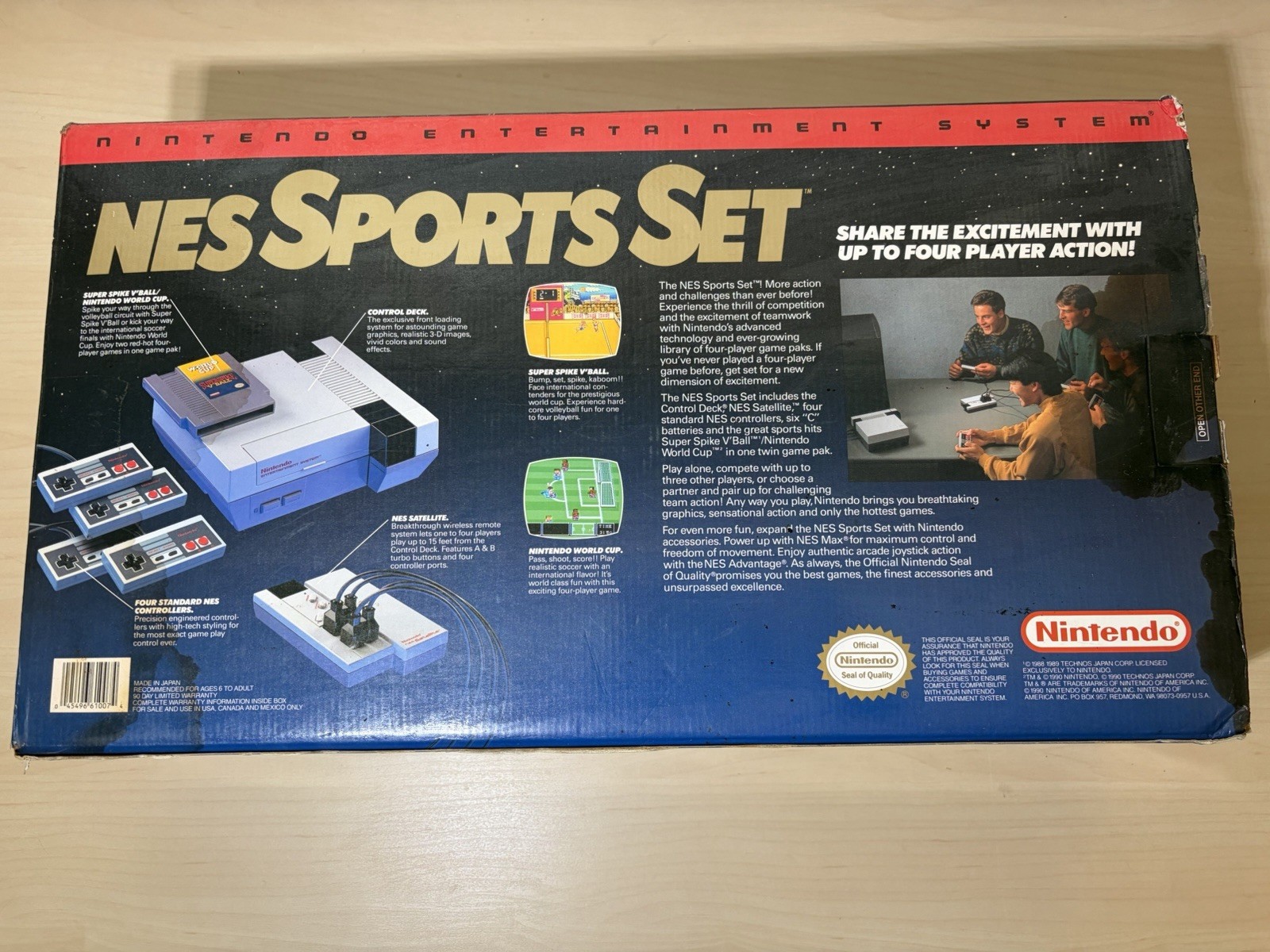 Nintendo NES Sports Set Game Console – Complete In Box – Mint – Partially New