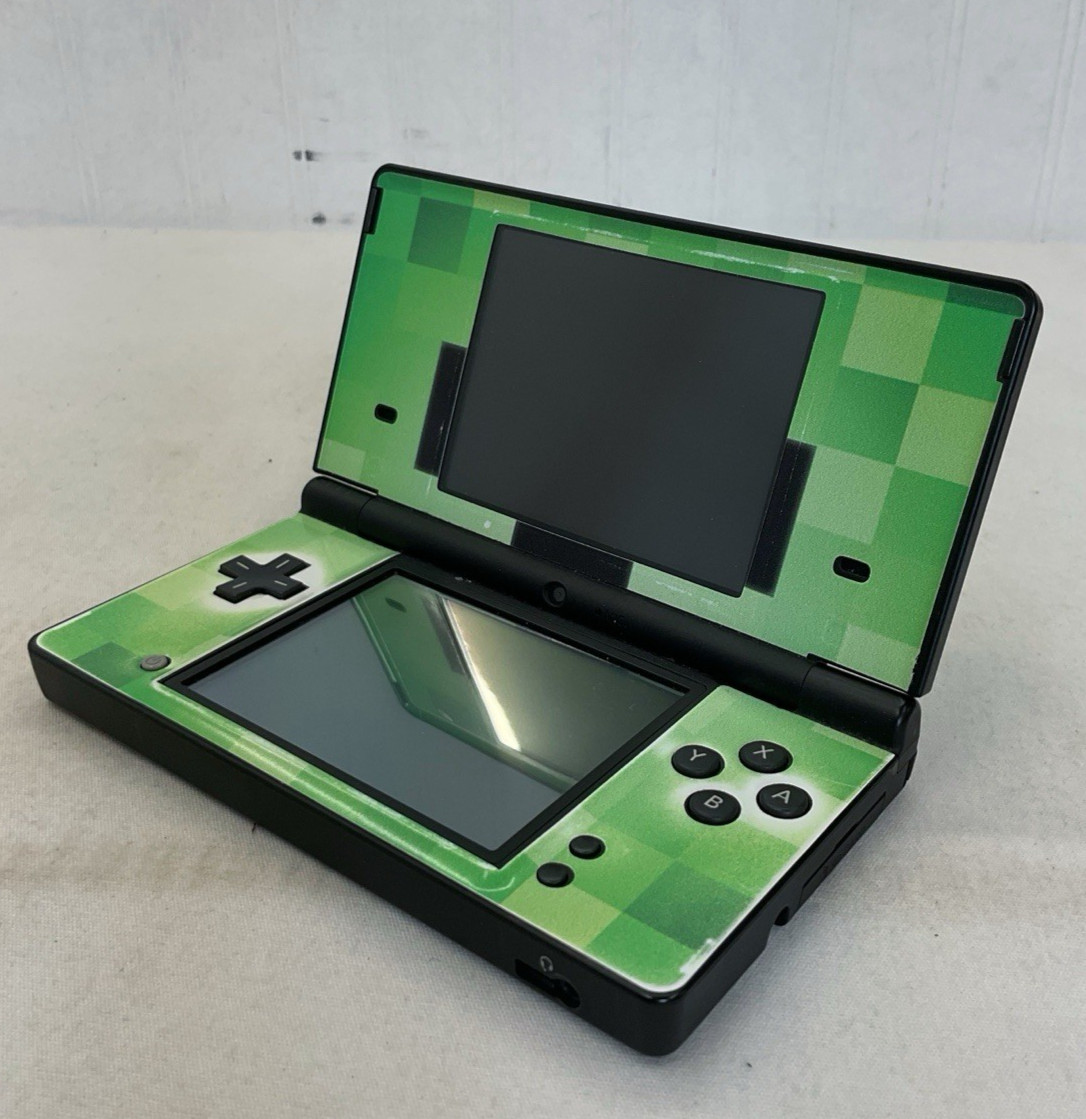 Nintendo DSi Console TWL-001 | Black With Minecraft Stickers | Tested & Working