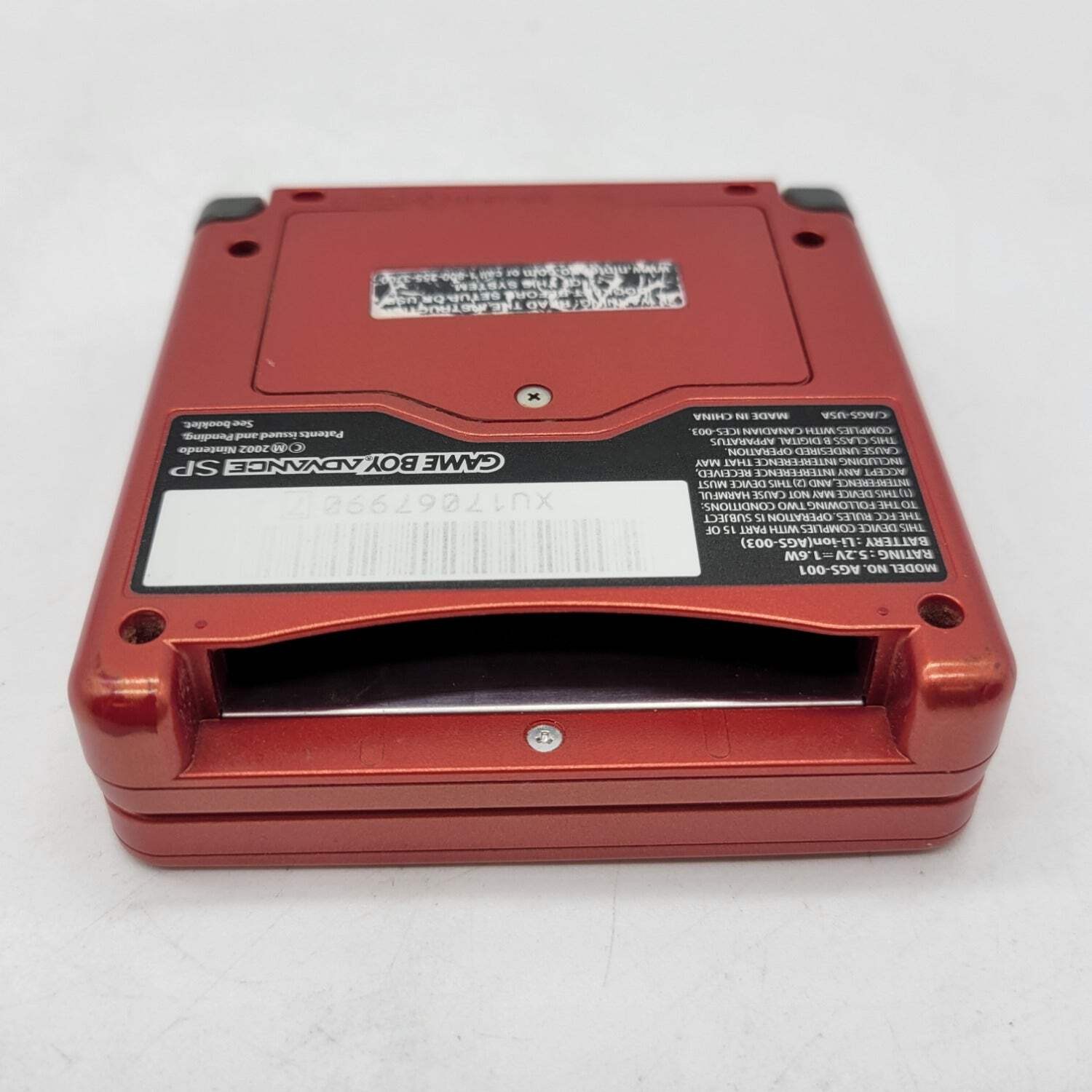 Nintendo Game Boy Advance SP Handheld Game Console AGS-001 Flame Red