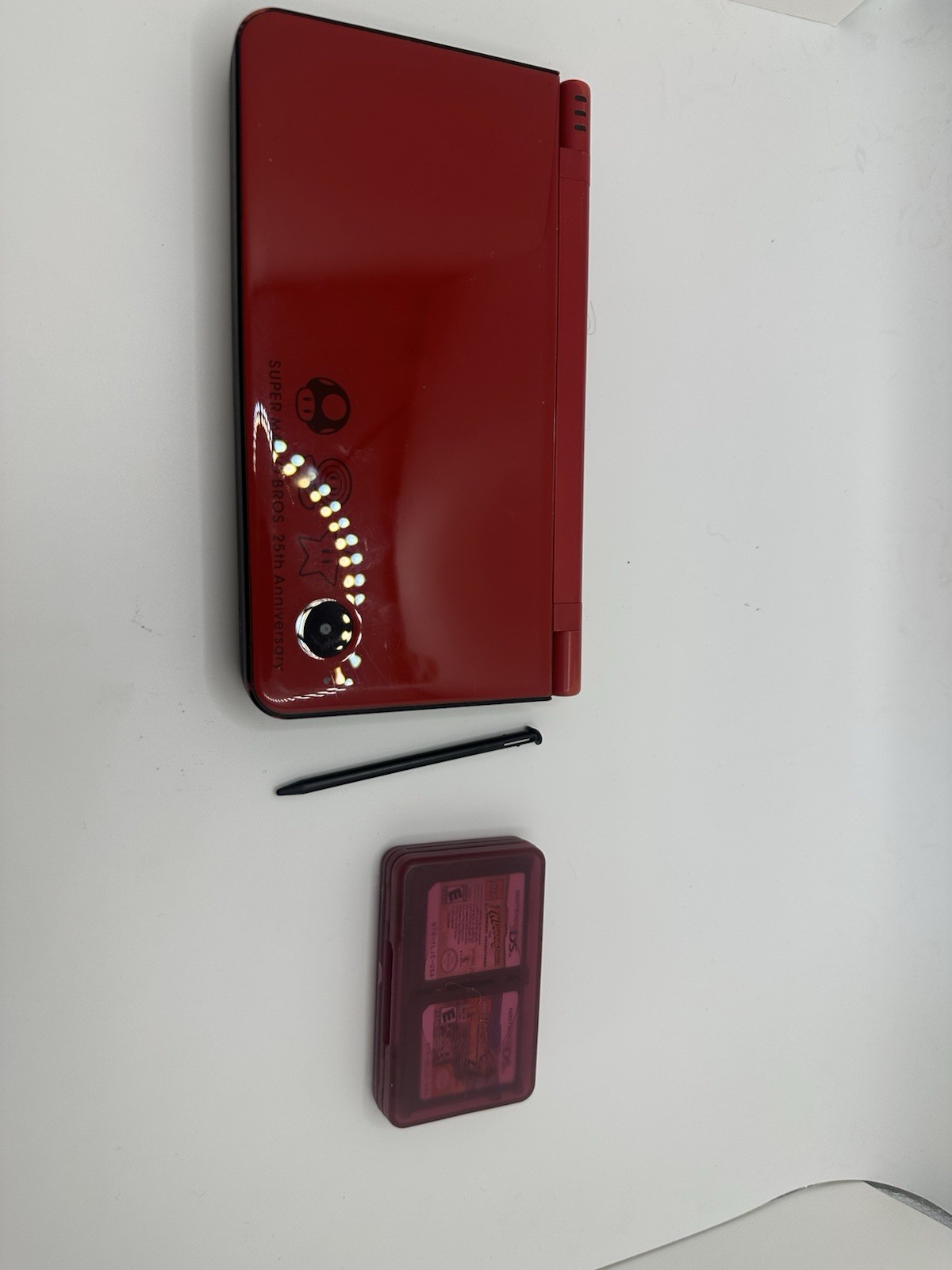 Nintendo DSI XL Super Mario Bros. 25th Anniversary Edition Red – With More