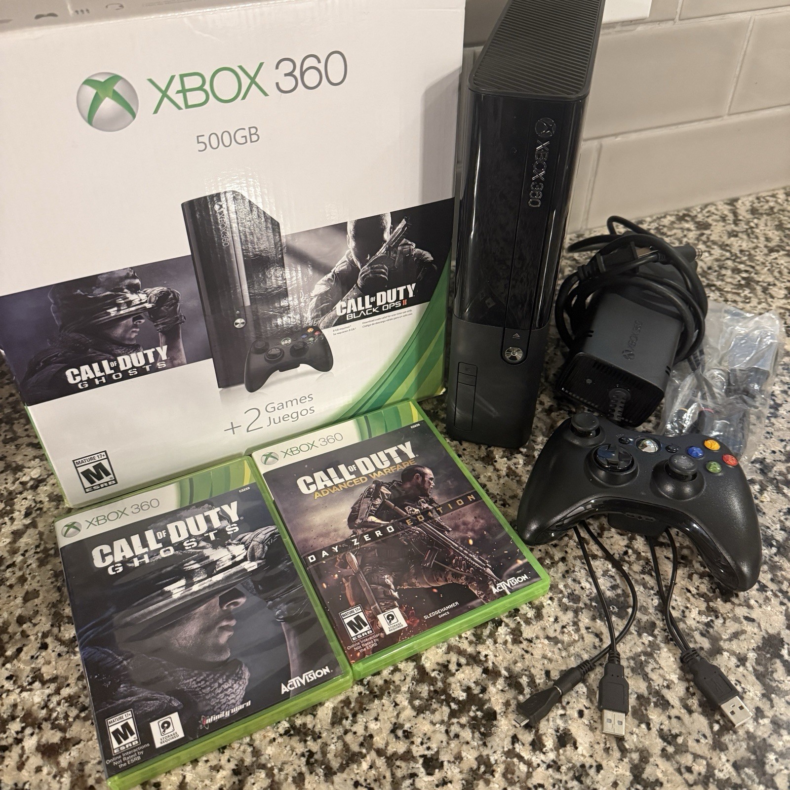 Xbox 360 E 500GB Console Call Of Duty Ghosts/Black Ops 2 Bundle Tested