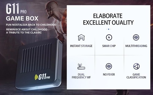 All8Bit G11 Pro 100K Games Dual Controllers Portable Plug & Play Gaming Console