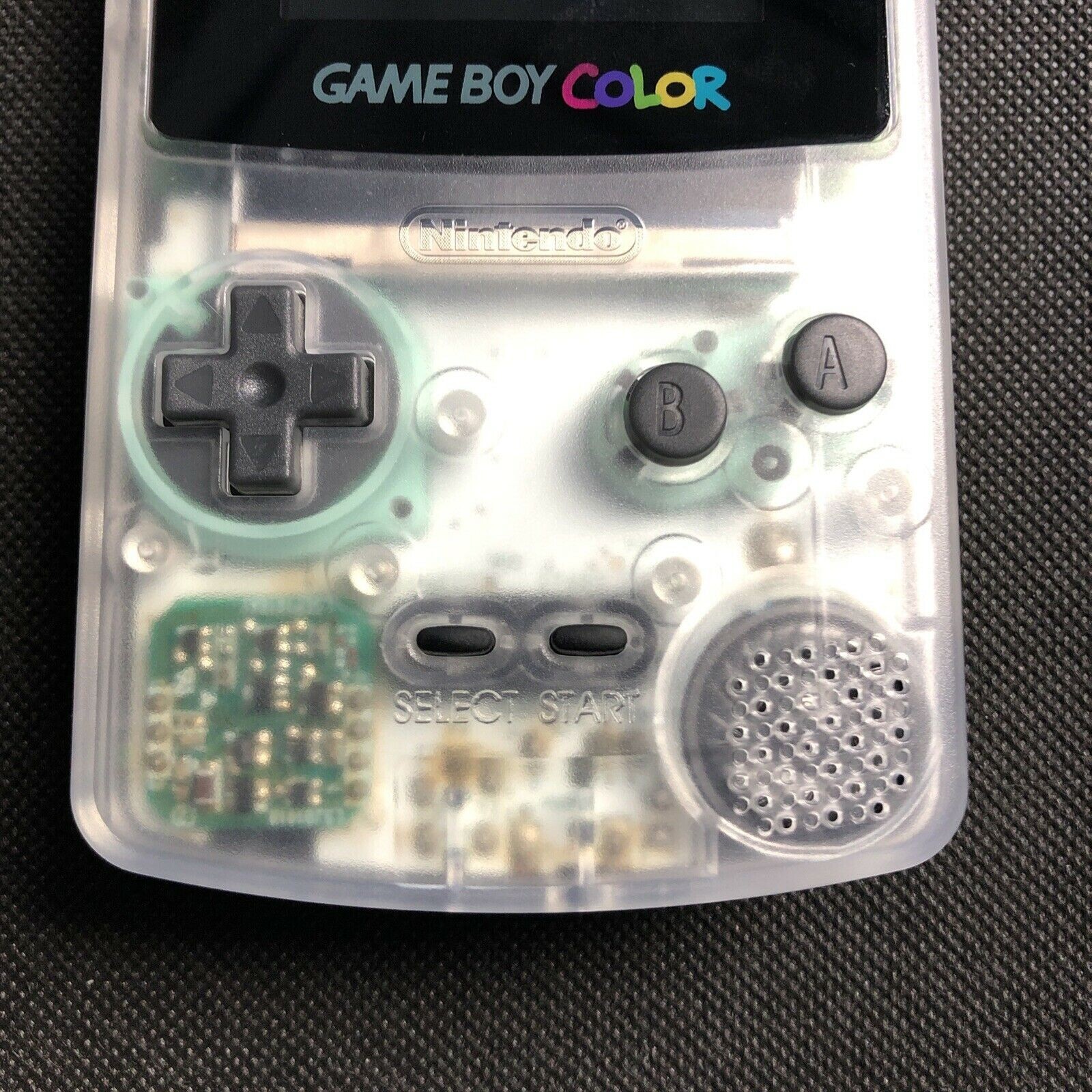 Console Nintendo Gameboy Color Clear White with IPS V2 backlight screen