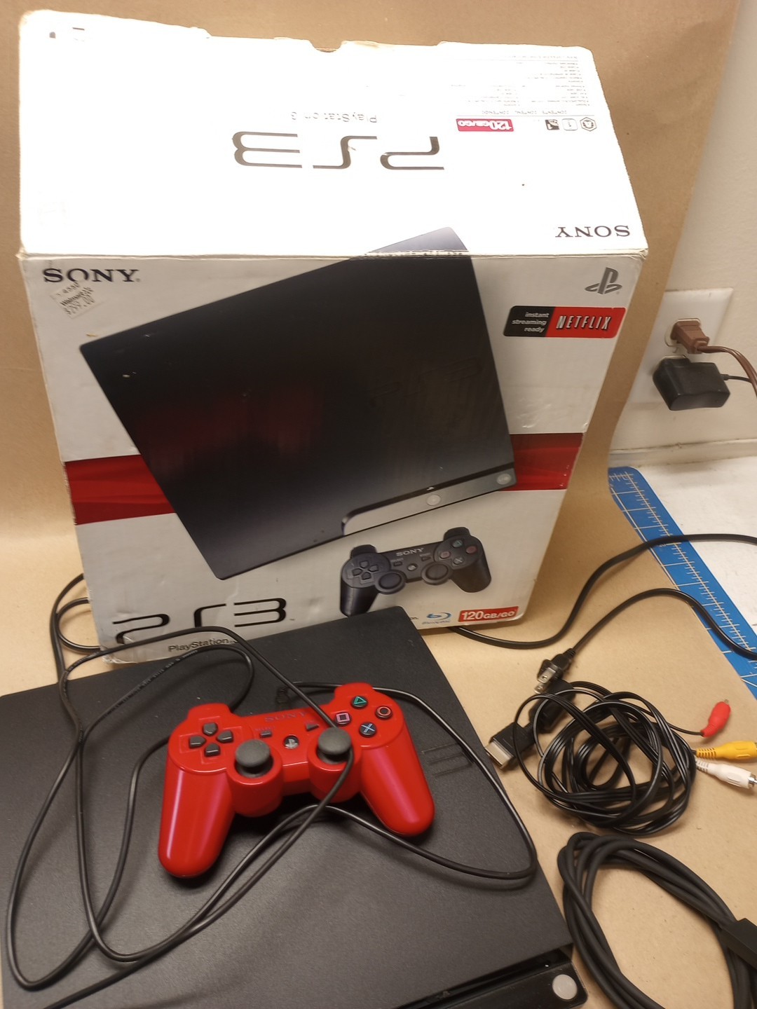 Sony PlayStation 3 – Slim 120GB Black Console with Original Box (CECH- 2001A)