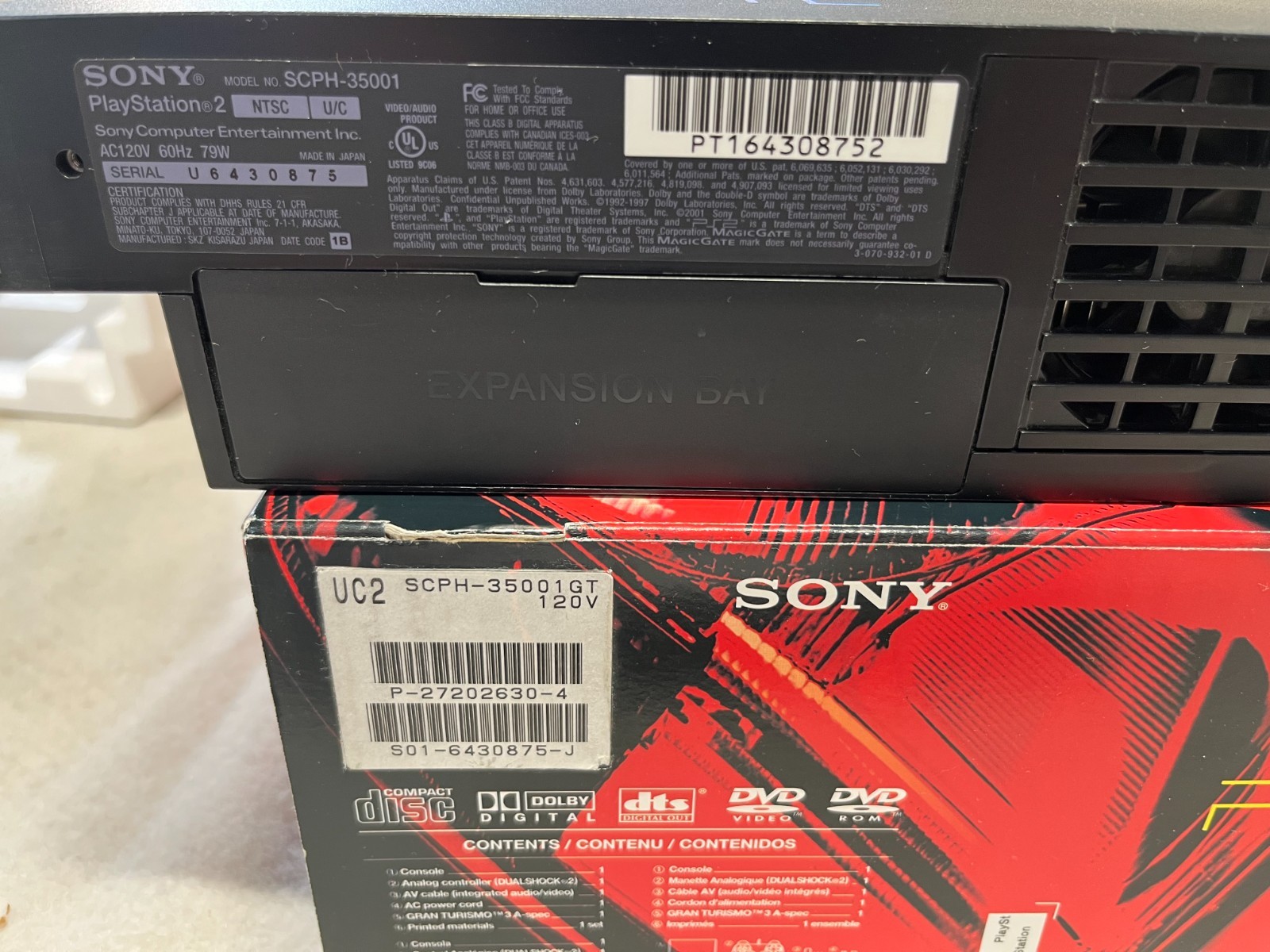 Sony Playstation 2 GT3 Racing Pack PS2 Console System 35001 Opened Original BOX