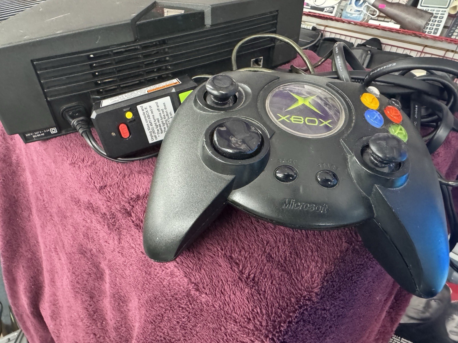 Original Xbox v1.6 Console Complete System Cleaned Includes Game