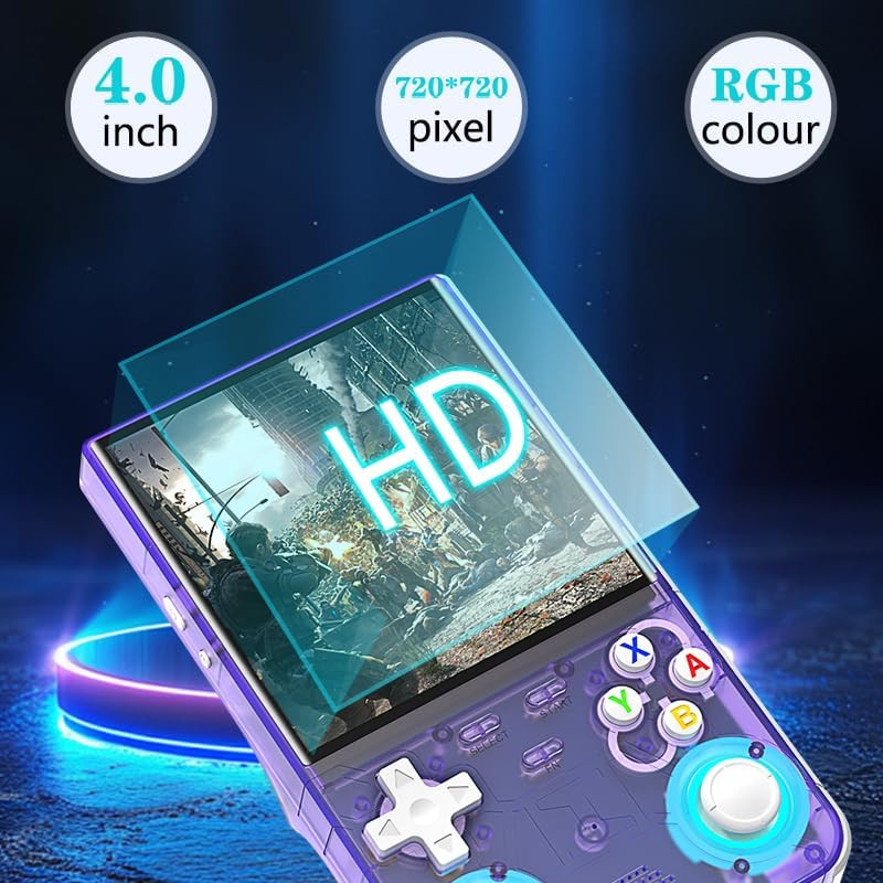 R36 Ultra Retro Handheld Game Console, with 64G Built-In 20000+ Games, 3000Mah R