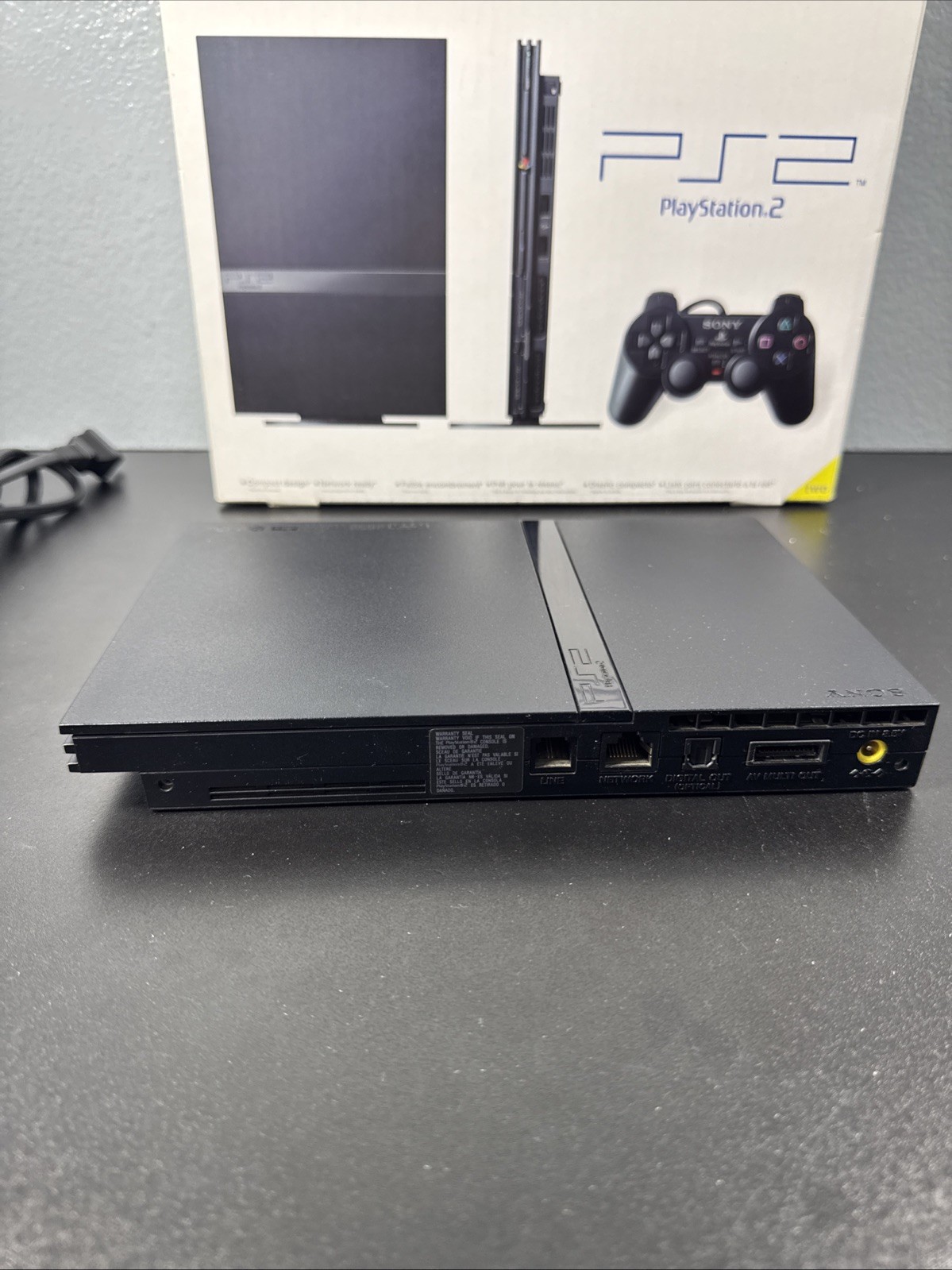 Sony PlayStation 2 PS2 Slim Black Console SCPH-70012 Complete in Box