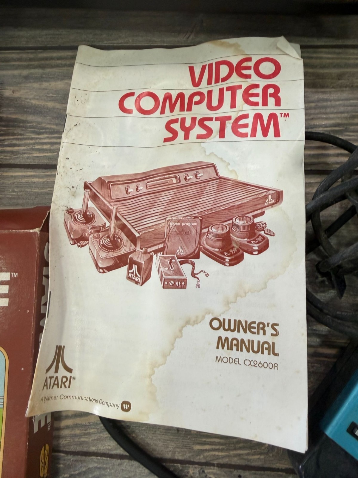 Atari 2600 Console Bundle W/ 8 Games Controllers Activision Guide & Cords