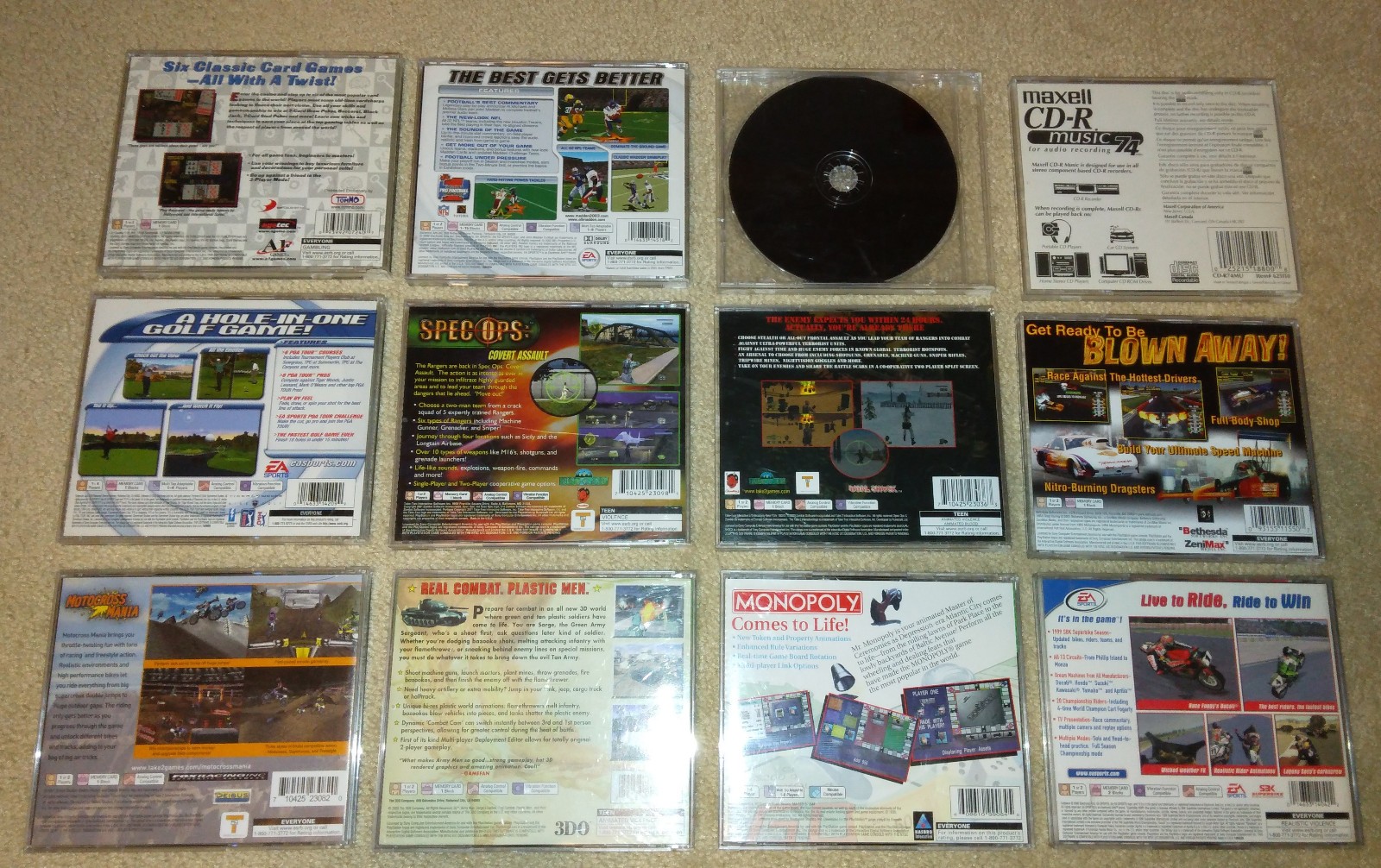 Sony PlayStation (PS1) Console SCPH-7501 w/ 2 Controllers, Memory Card, 13 Games
