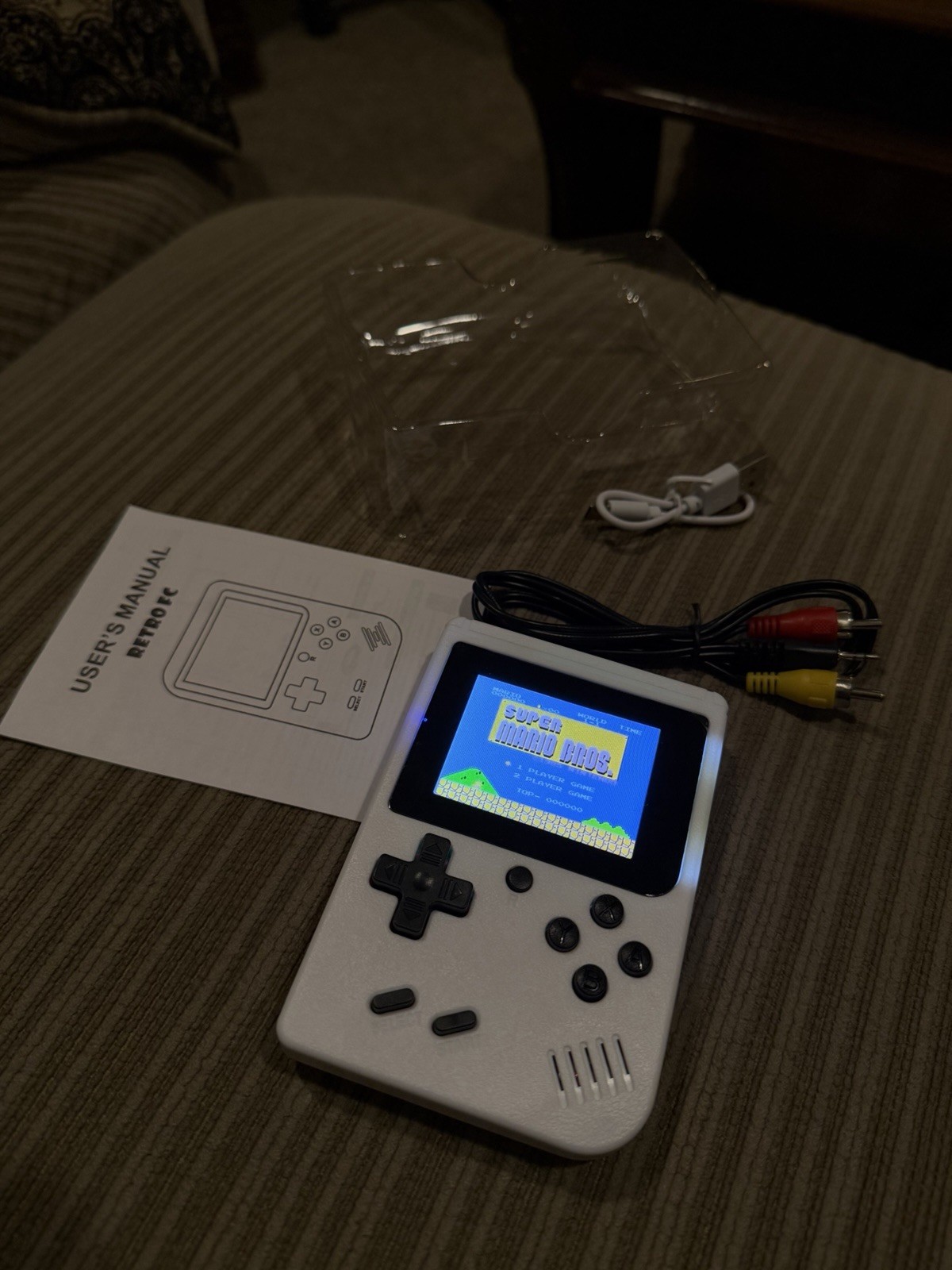 500 Classic Games Retro Handheld Console 3” LCD – TV -super mario– Rechargeable-