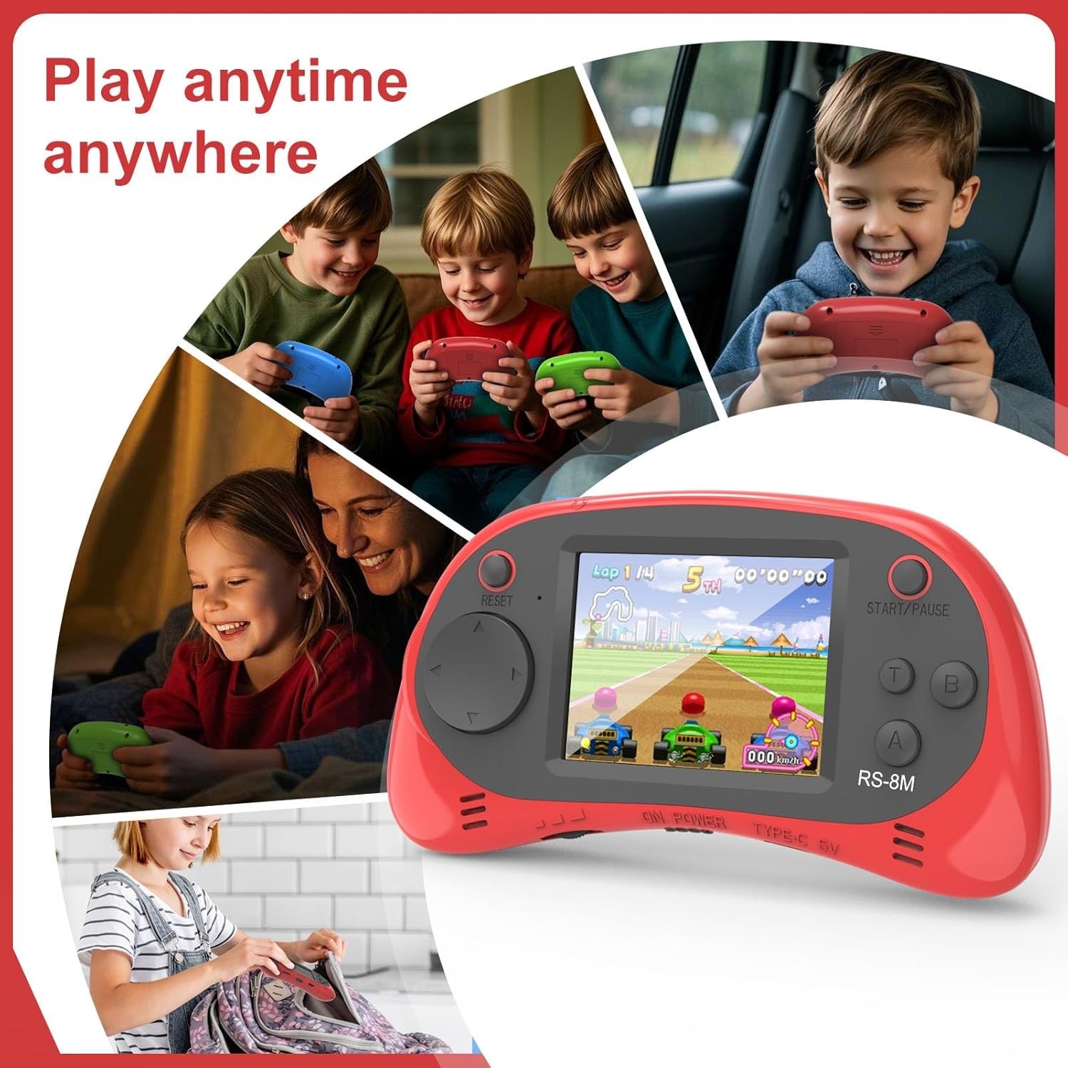 Children’s 220 Classic 16 Bit Portable Video Game – Perfect Travel Companion