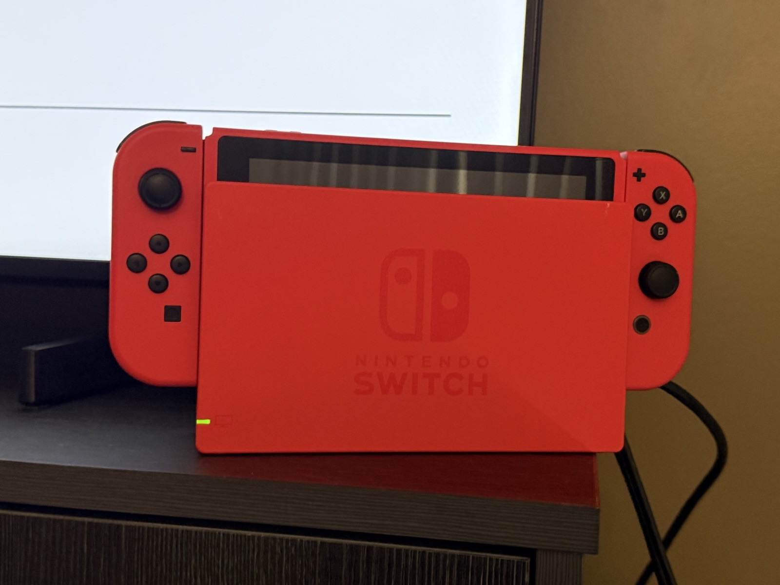 Nintendo Switch HAC-001 (-01) Super Mario Edition Red Blue Console + Dock + Case