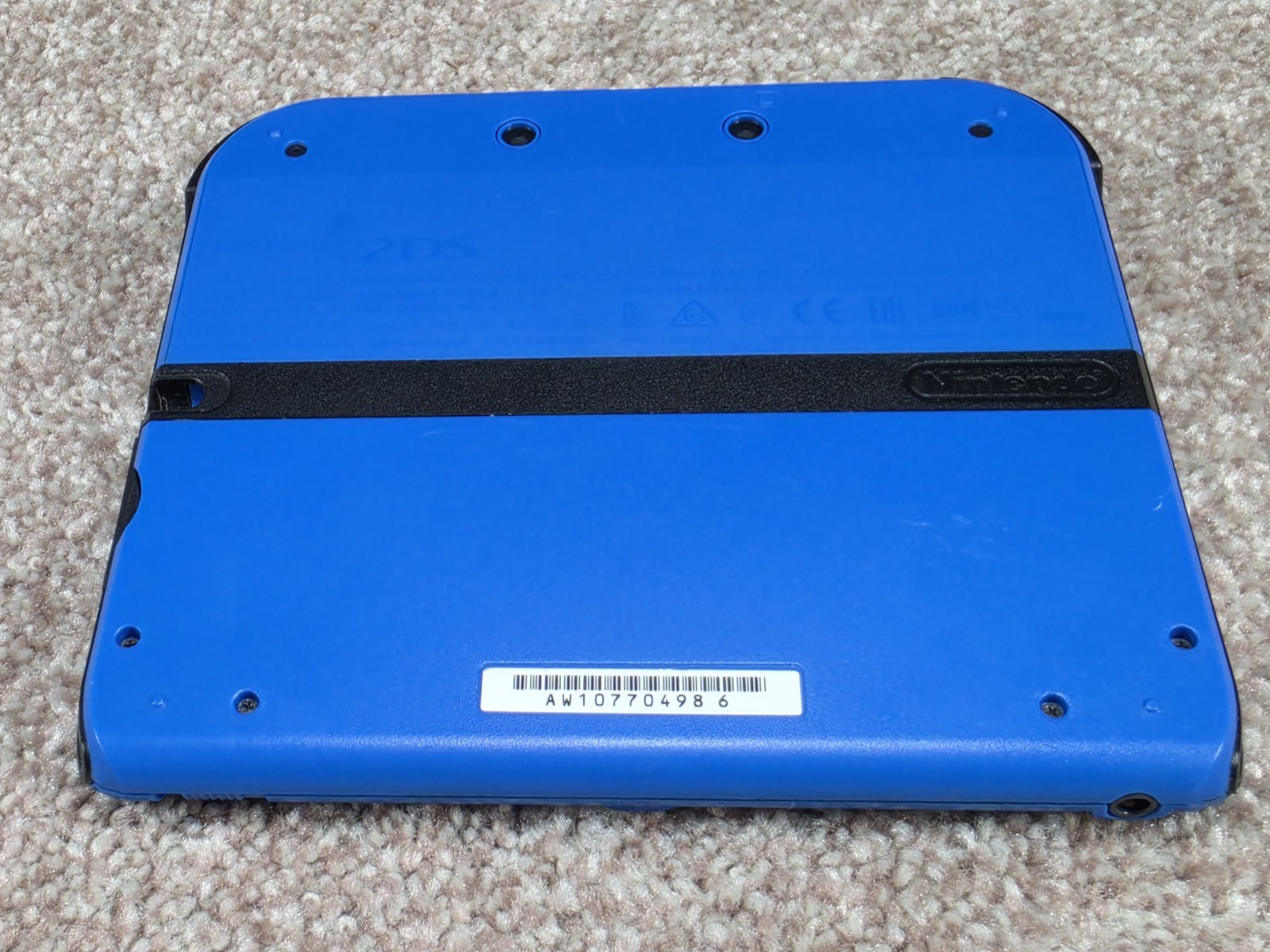 Nintendo 2DS Electric Blue Console w/ OEM Charger Tested Works No Stylus