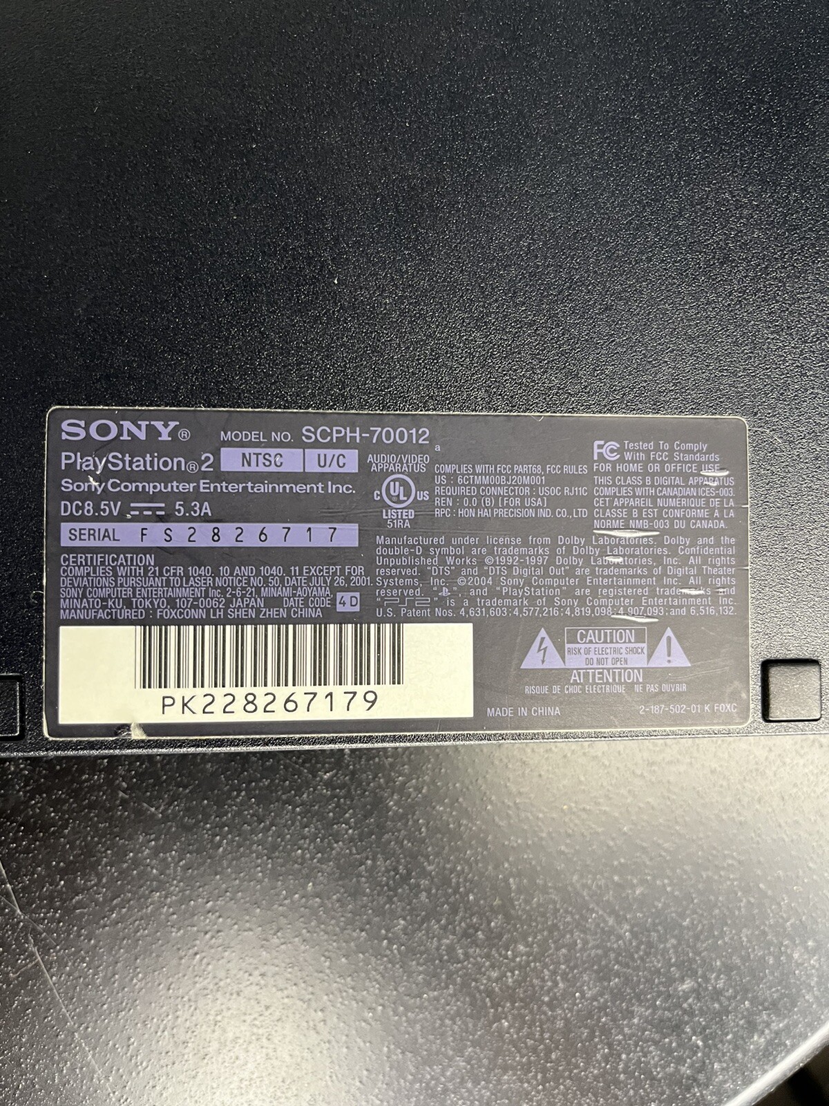 Sony PlayStation 2 PS2 Slim SCPH-70001 Gaming Console – W/ Controllers And Cords