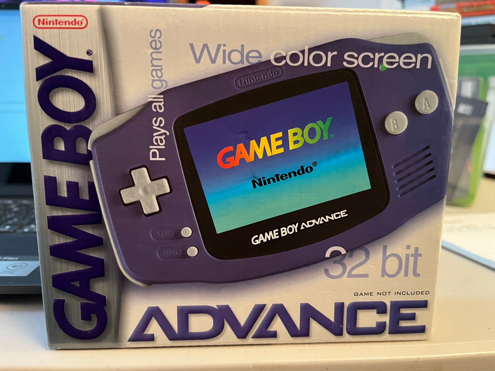 Nintendo Game Boy Advance Console System Indigo GBA New Sealed! Xmas ’02 receipt