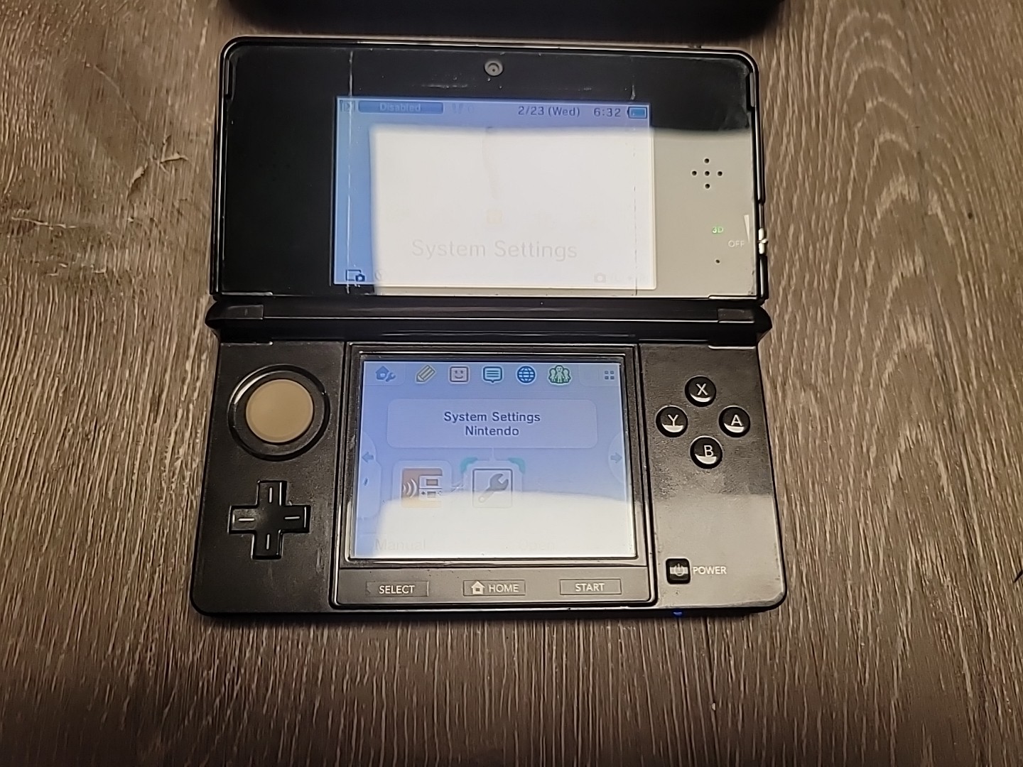 Operational check Nintendo 3DS console Cosmo Black with SD card & Case See Pics
