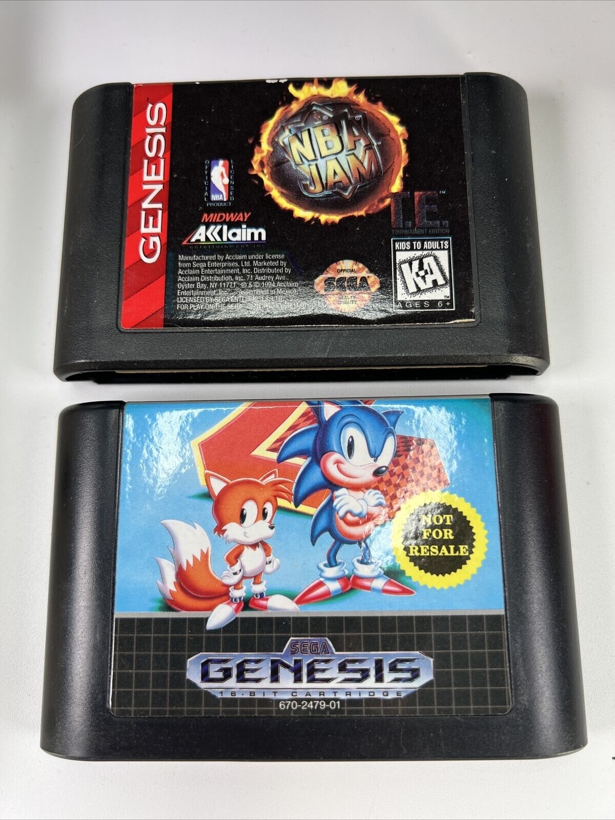 Sega Genesis 1 Console Game and Accessory Bundle DEAL Sonic 2 & NBA JAM TE