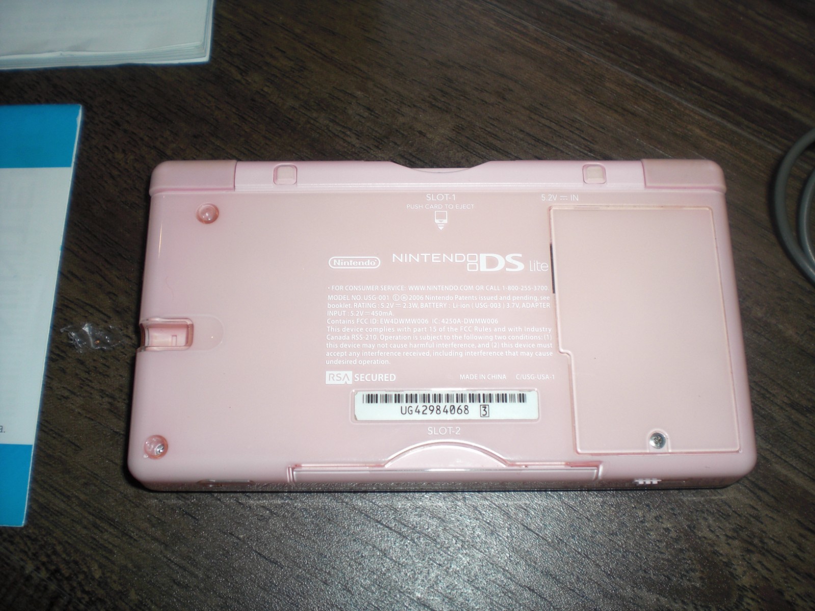 Nintendo DS Lite Coral Pink Console System COMPLETE CIB Box MATCHING SERIAL TEST