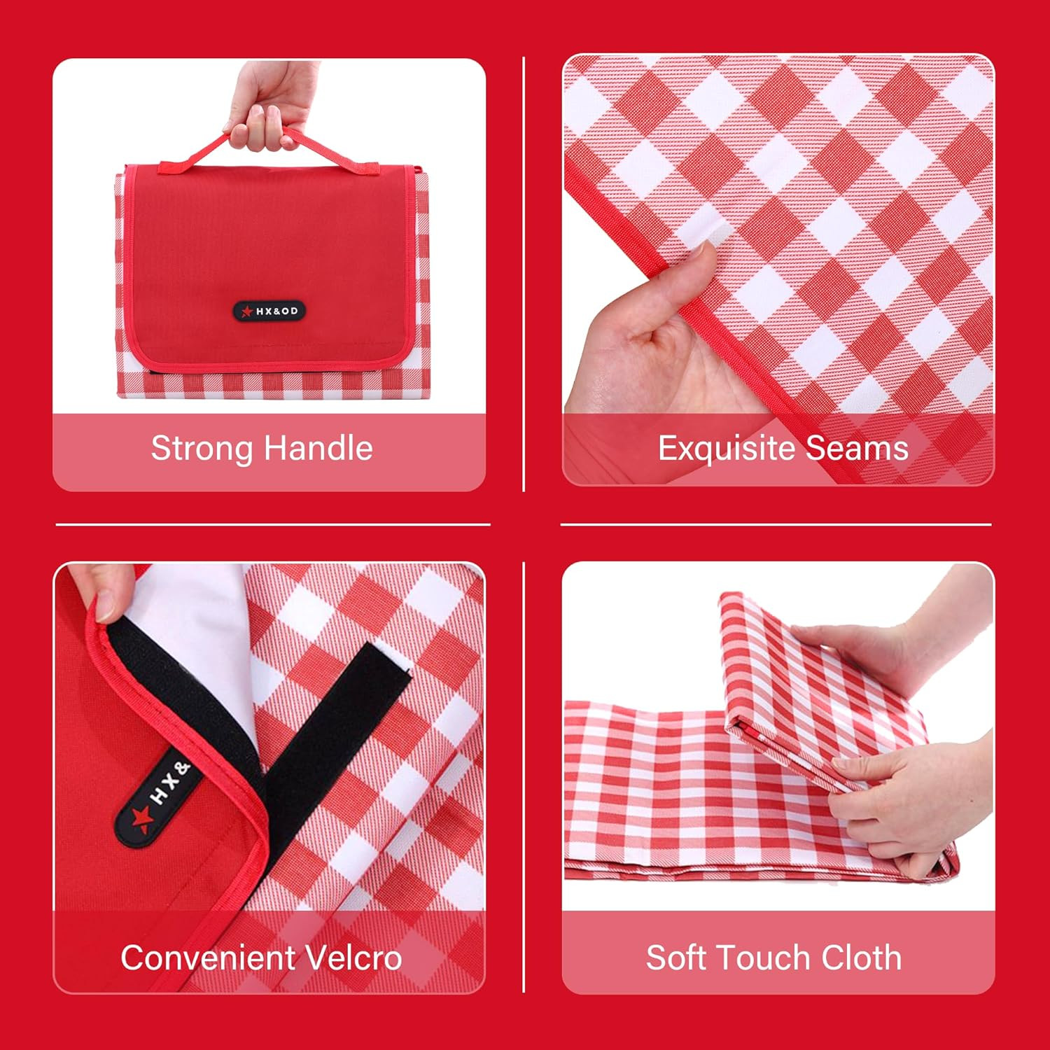 Picnic Blanket Outdoor Extra Large Picnic Mat 80″X60″ Camping Blanket Beach Blan