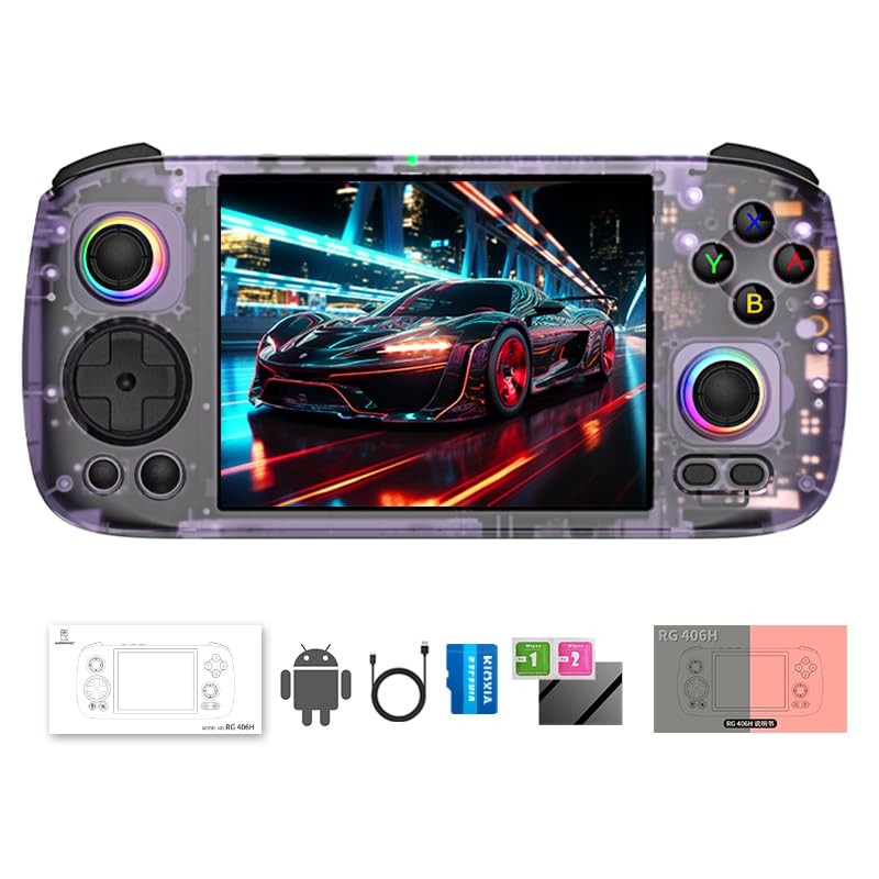 RG 406H Retro Handheld Game Console 4” IPS Screen Android 13 System Built-in…
